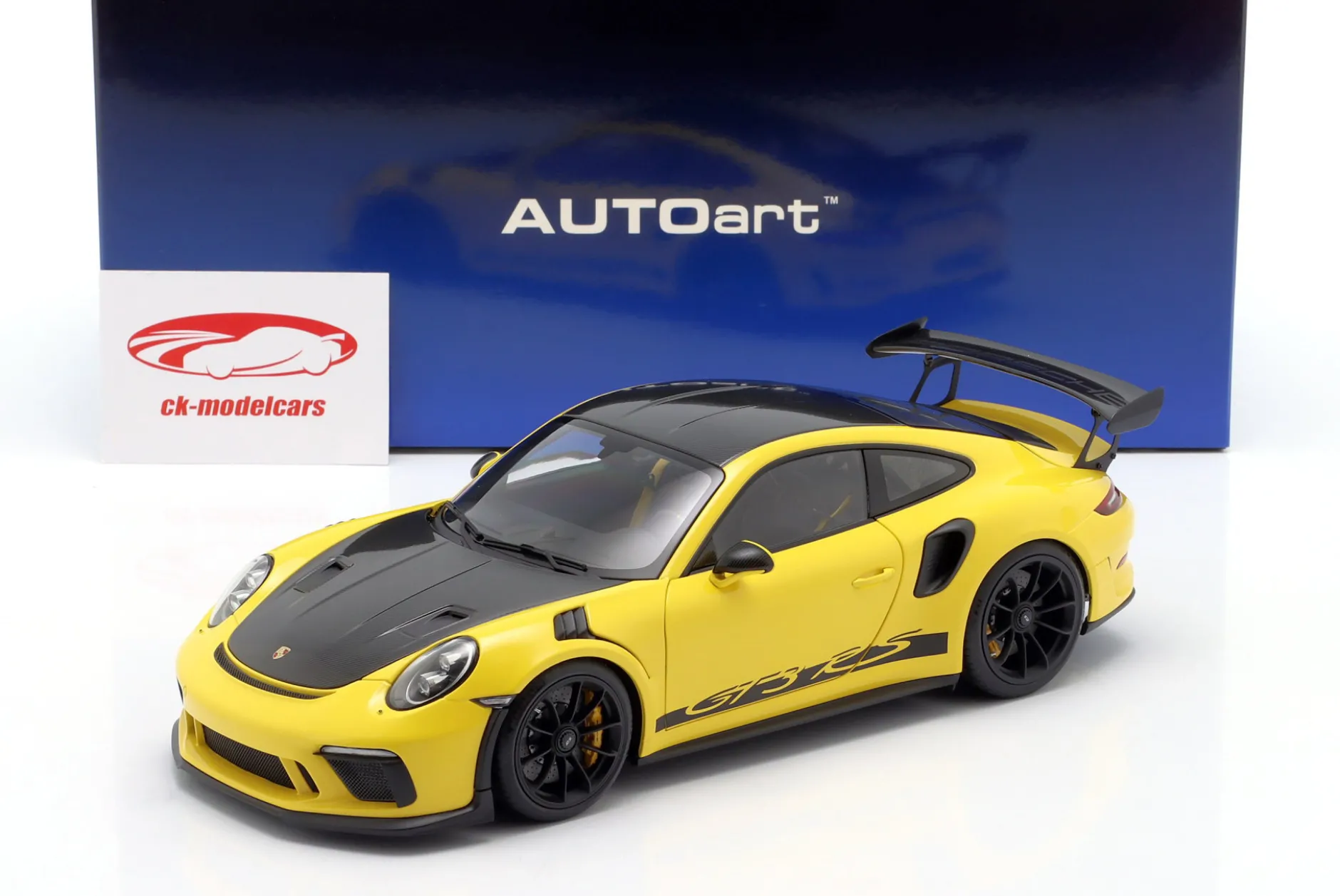 Porsche 911 (991 II) GT3 RS Weissach-Paket 2017 racing gelb 1:18 AUTOart