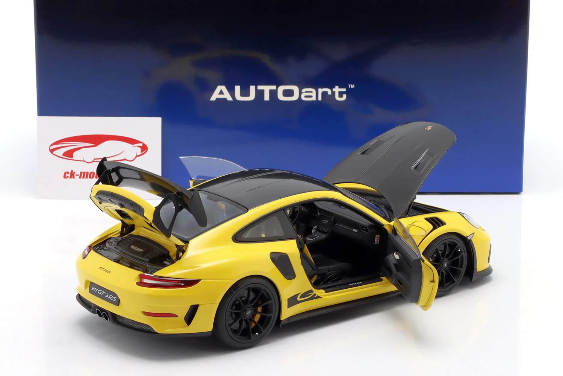 Porsche 911 (991 II) GT3 RS Weissach-Paket 2017 racing gelb 1:18 AUTOart