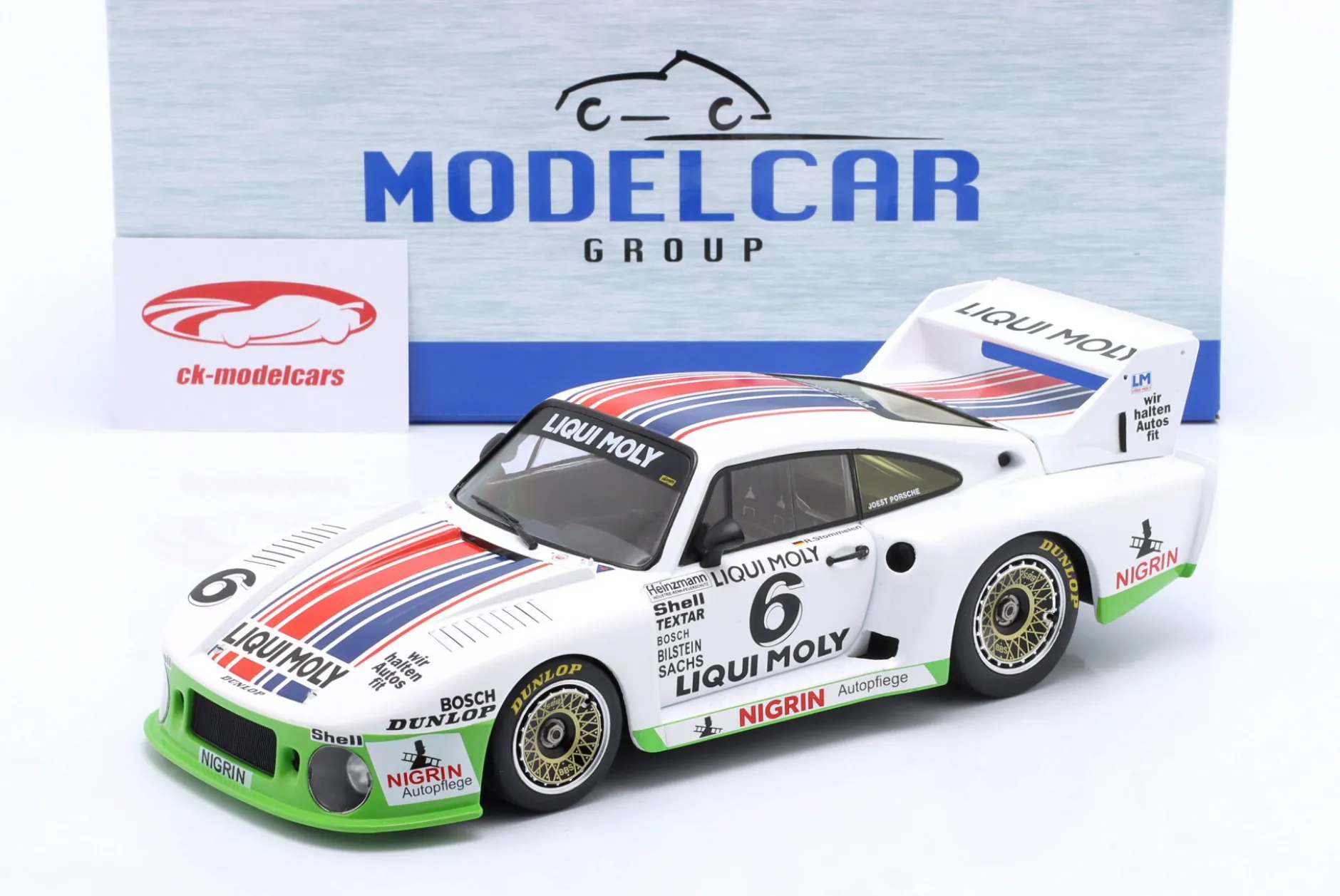 Porsche 935 J #6 3rd DRM Spa 1980 R. Stommelen 1:18 ModelCar Group