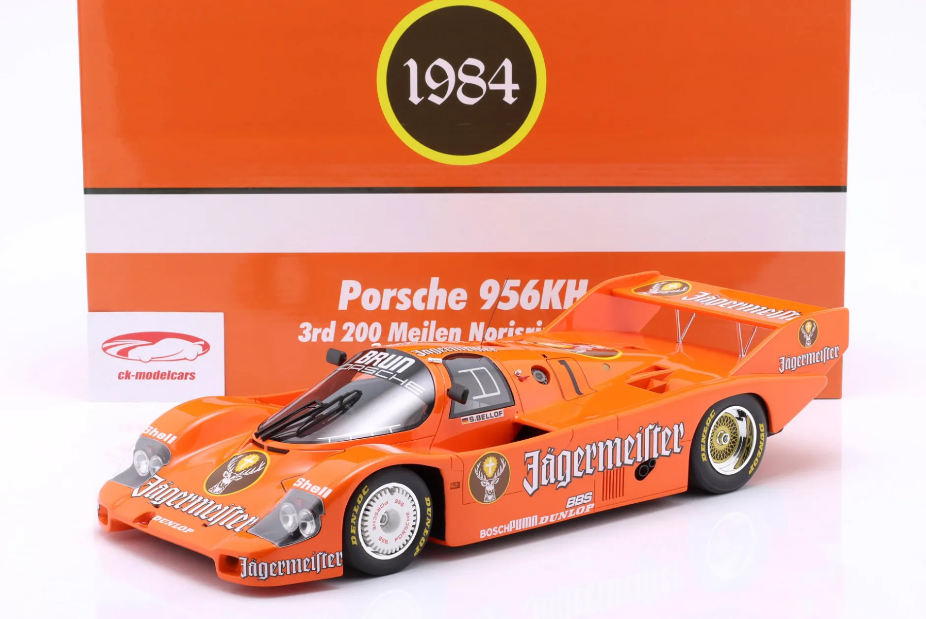 Porsche 956K Brun #1 3rd 200 Meilen Norisring 1984 Stefan Bellof 1:12 WERK83