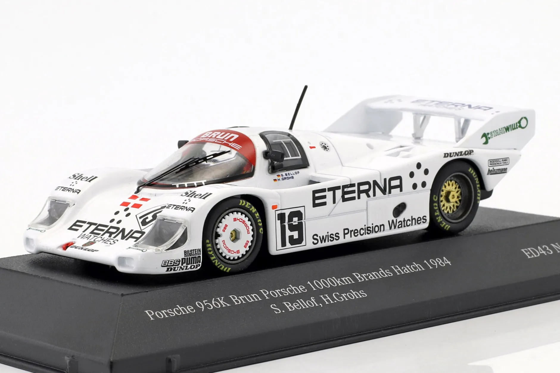 Porsche 956K Brun #19 5th 1000km Brands Hatch 1984 Bellof, Grohs 1:43 CMR