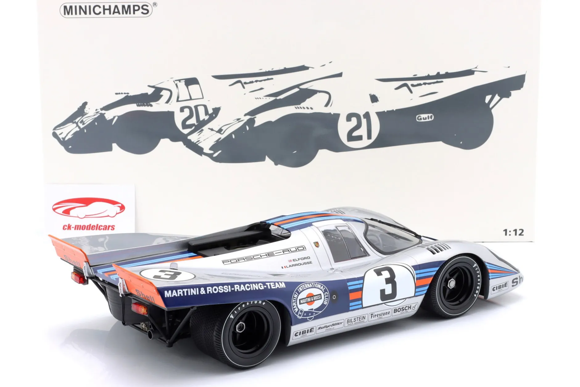 Porsche 917K #3 Sieger 12h Sebring 1971 Elford, Larrousse 1:12 Minichamps