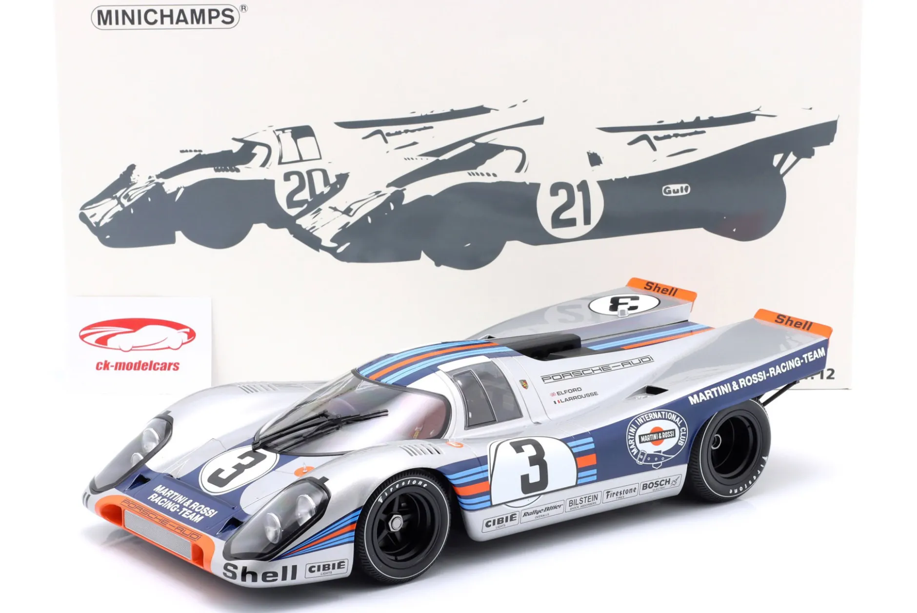 Porsche 917K #3 Sieger 12h Sebring 1971 Elford, Larrousse 1:12 Minichamps