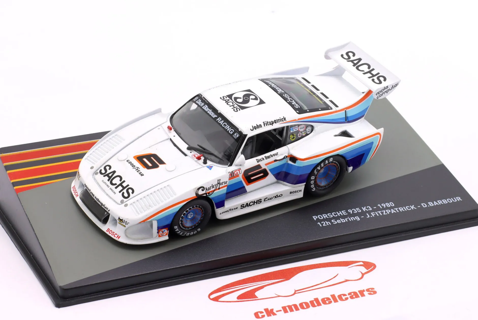 Porsche 935 K3 #6 Sieger 12h Sebring 1980 Fitzpatrick, Barbour 1:43 Altaya