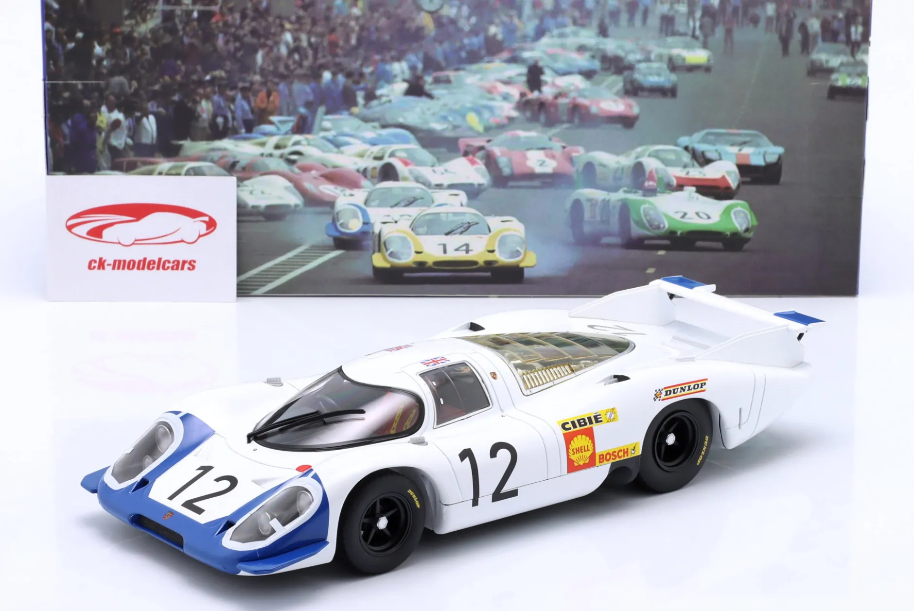 Porsche 917 LH #12 24h LeMans 1969 Elford, Attwood 1:18 WERK83
