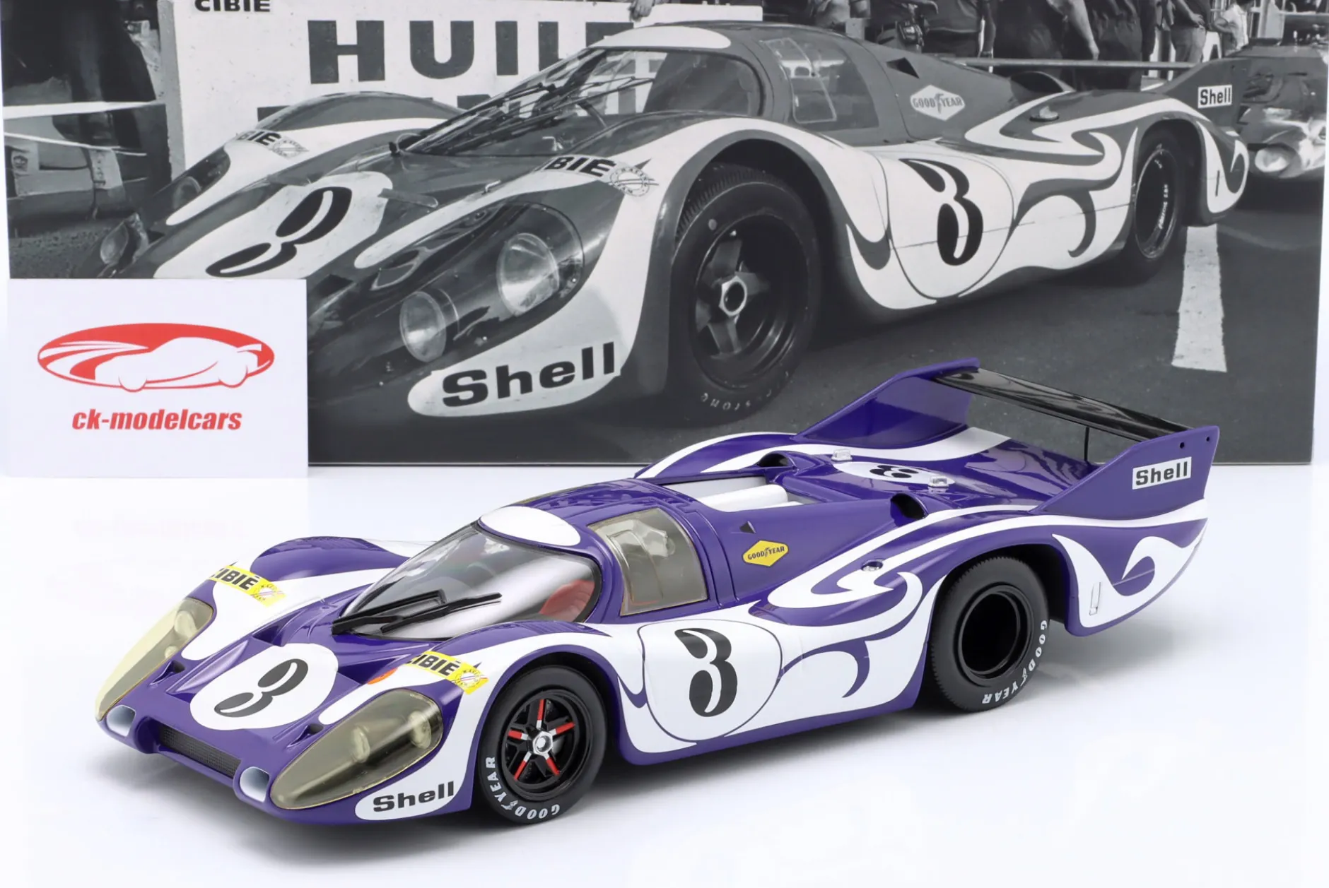 Porsche 917 Long Tail #3 Hippie Trainings Version 24h LeMans 1970 Larrousse, Kauhsen 1:18 WERK83