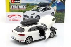 Porsche Macan mit Dachbox weiß 1:24 Bburago