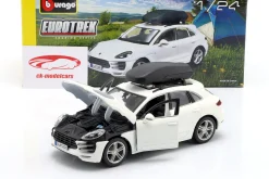 Porsche Macan mit Dachbox weiß 1:24 Bburago