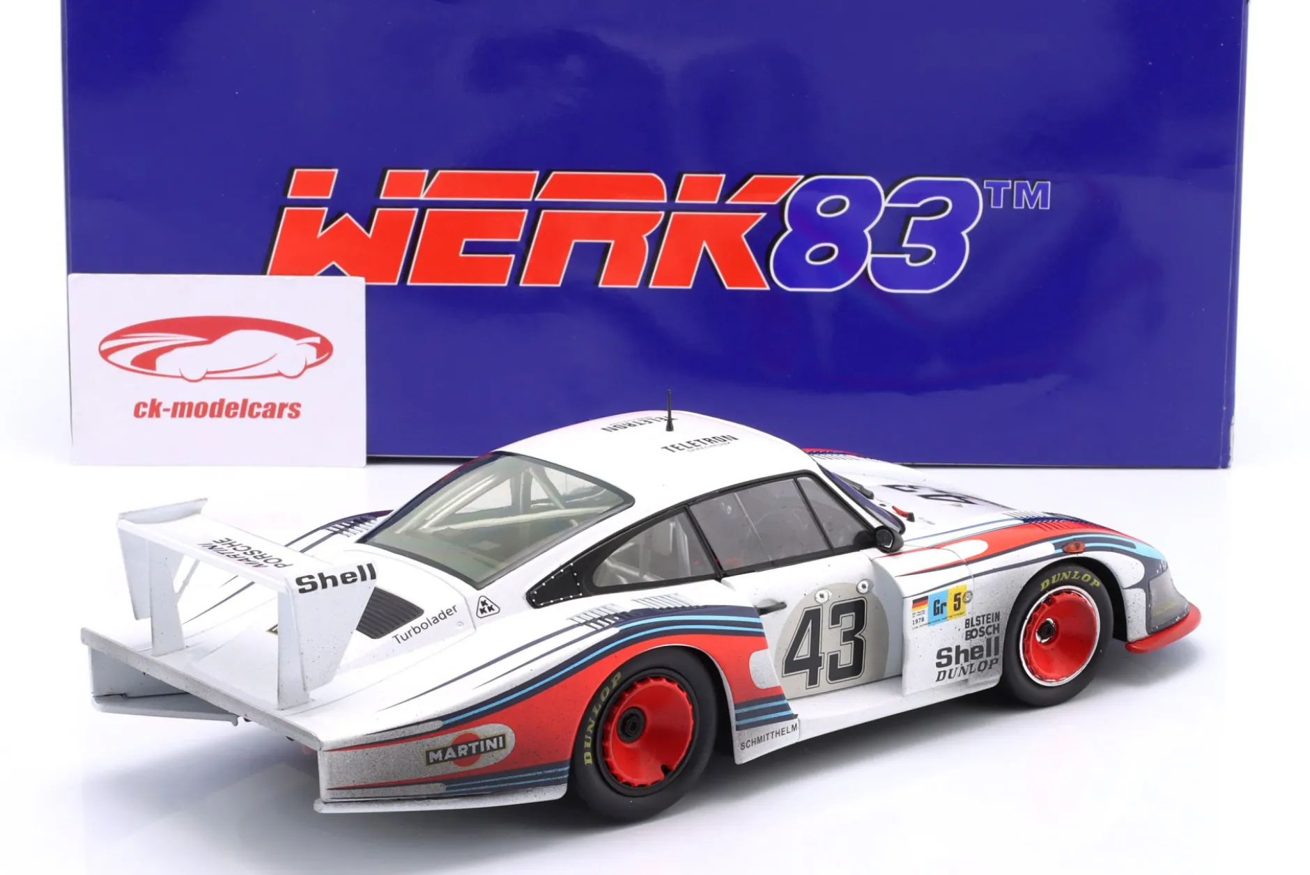 Porsche 935/78 Moby Dick #43 8th 24h LeMans 1978 Dirty Version 1:18 WERK83