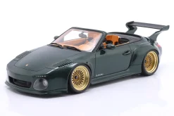 Porsche 911 (997.2) Old & New Tokyo Auto Salon 2010 grün / goldene Felgen 1:18 GT-Spirit