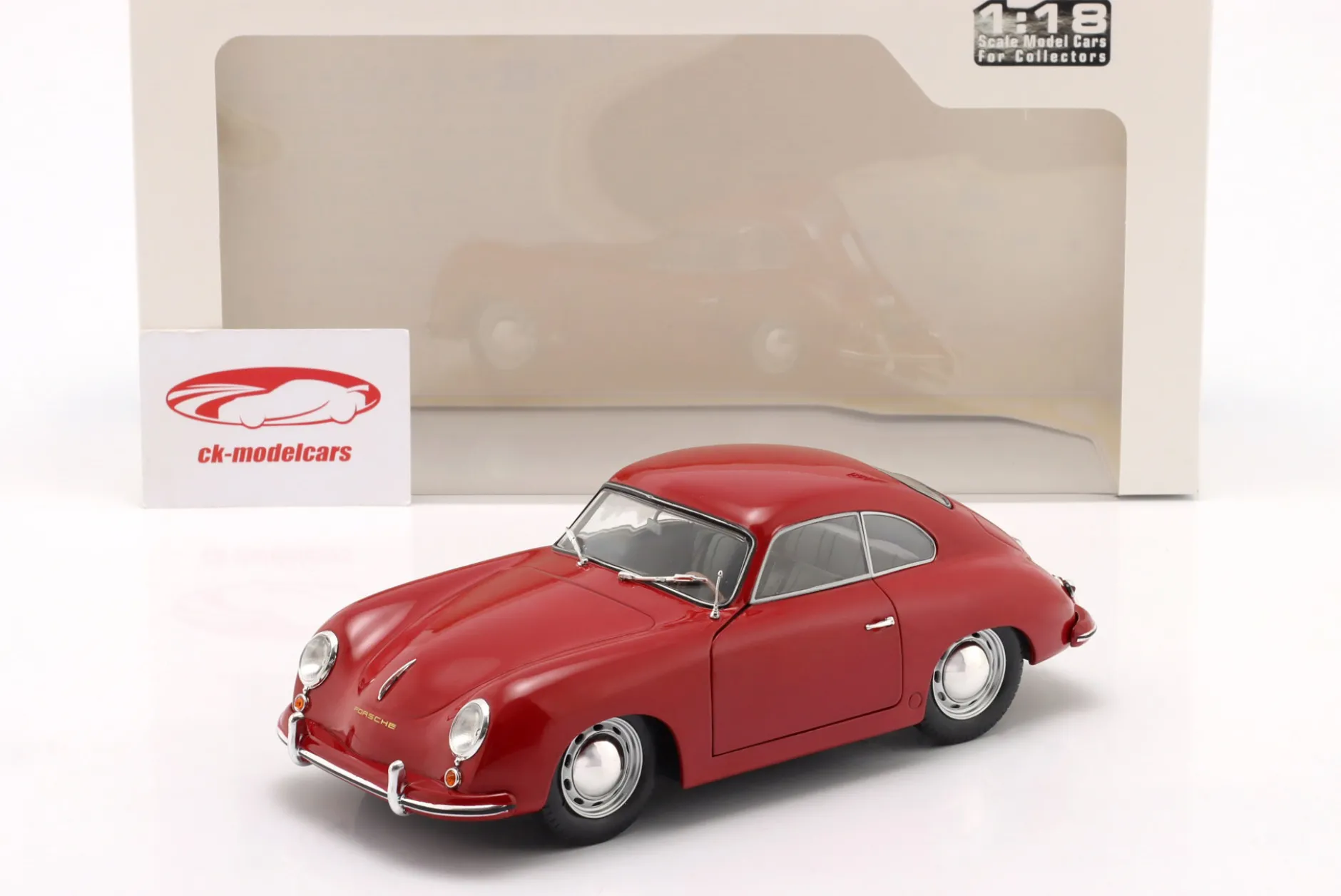Porsche 356 Pre-A Baujahr 1953 dunkelrot 1:18 Solido