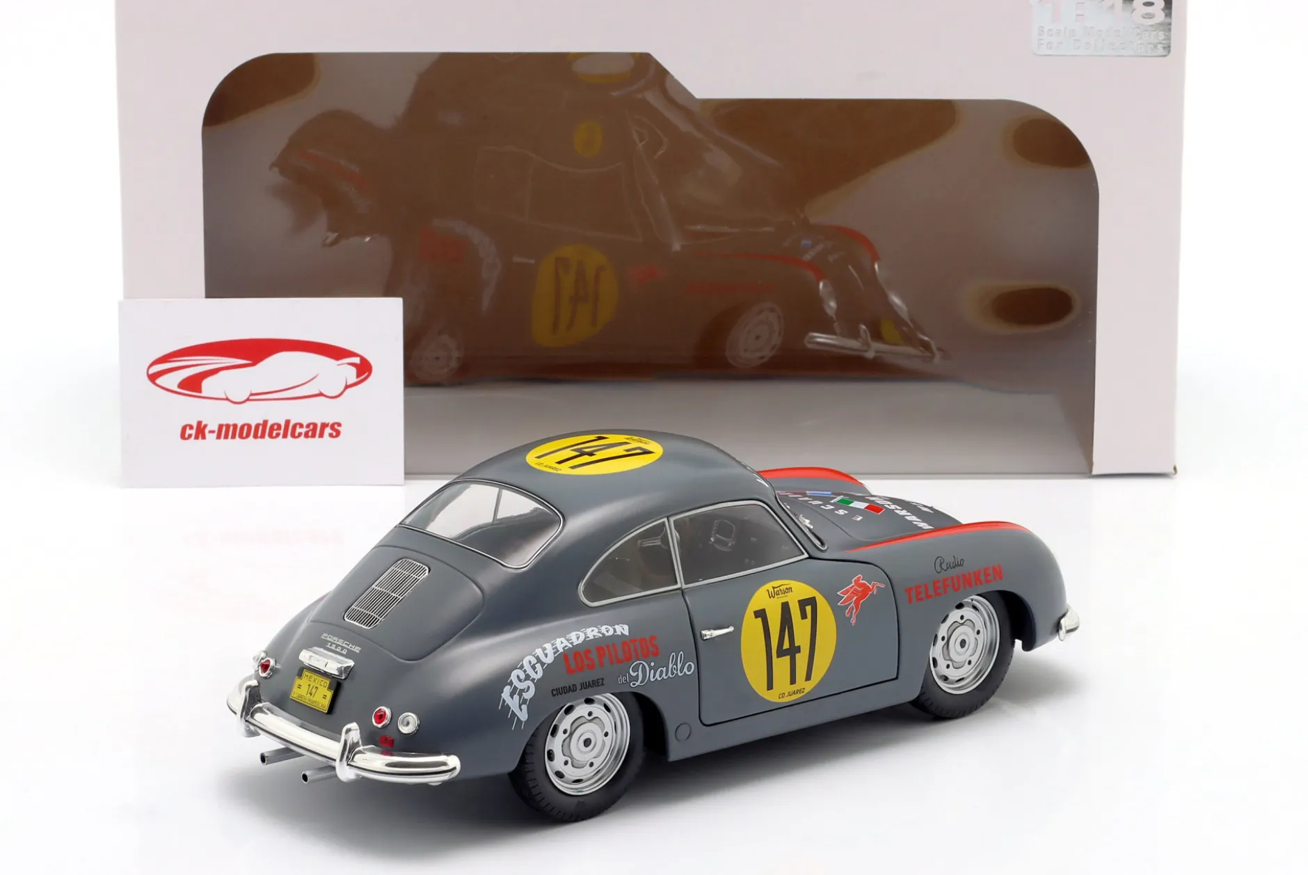 Porsche 956 Pre-A #147 Tribute Carrera Panamericana 1954 grau 1:18 Solido