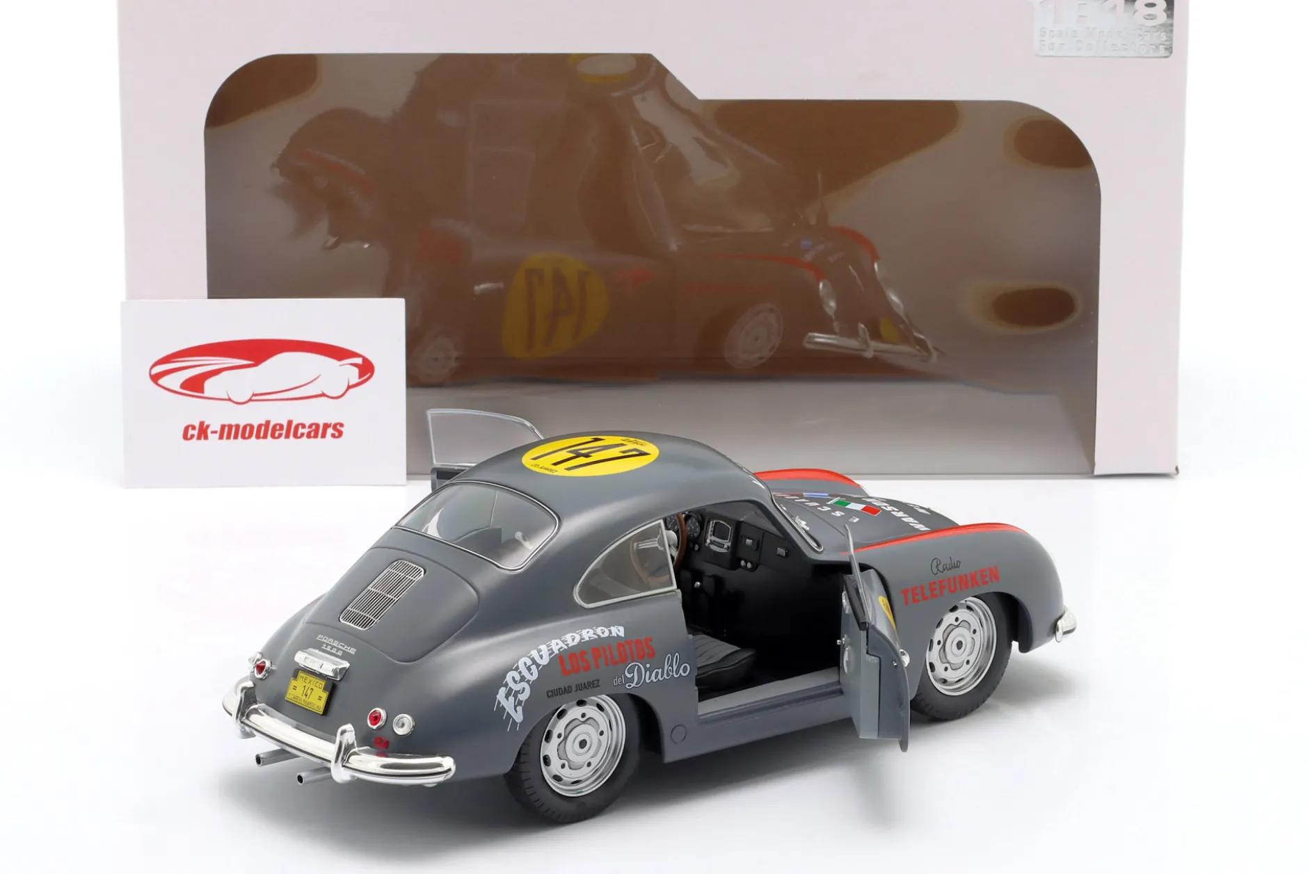 Porsche 956 Pre-A #147 Tribute Carrera Panamericana 1954 grau 1:18 Solido