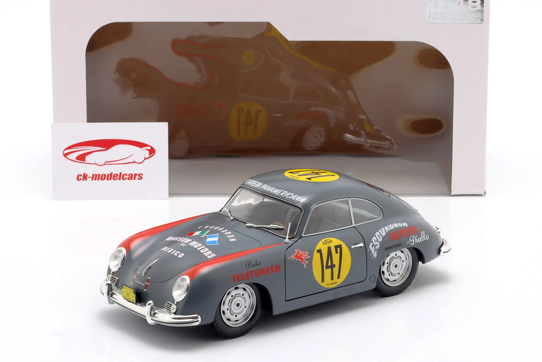 Porsche 956 Pre-A #147 Tribute Carrera Panamericana 1954 grau 1:18 Solido
