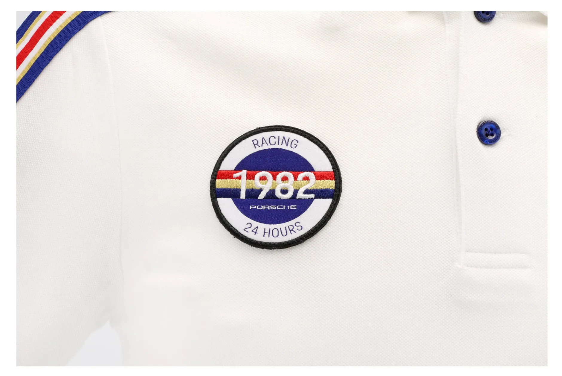Porsche Rothmans Polo-Shirt #1 Sieger 24h LeMans 1982 blau / weiß