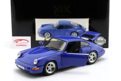Porsche 911 (964) RS Baujahr 1992 blau / Speedline Felgen 1:12 KK-Scale