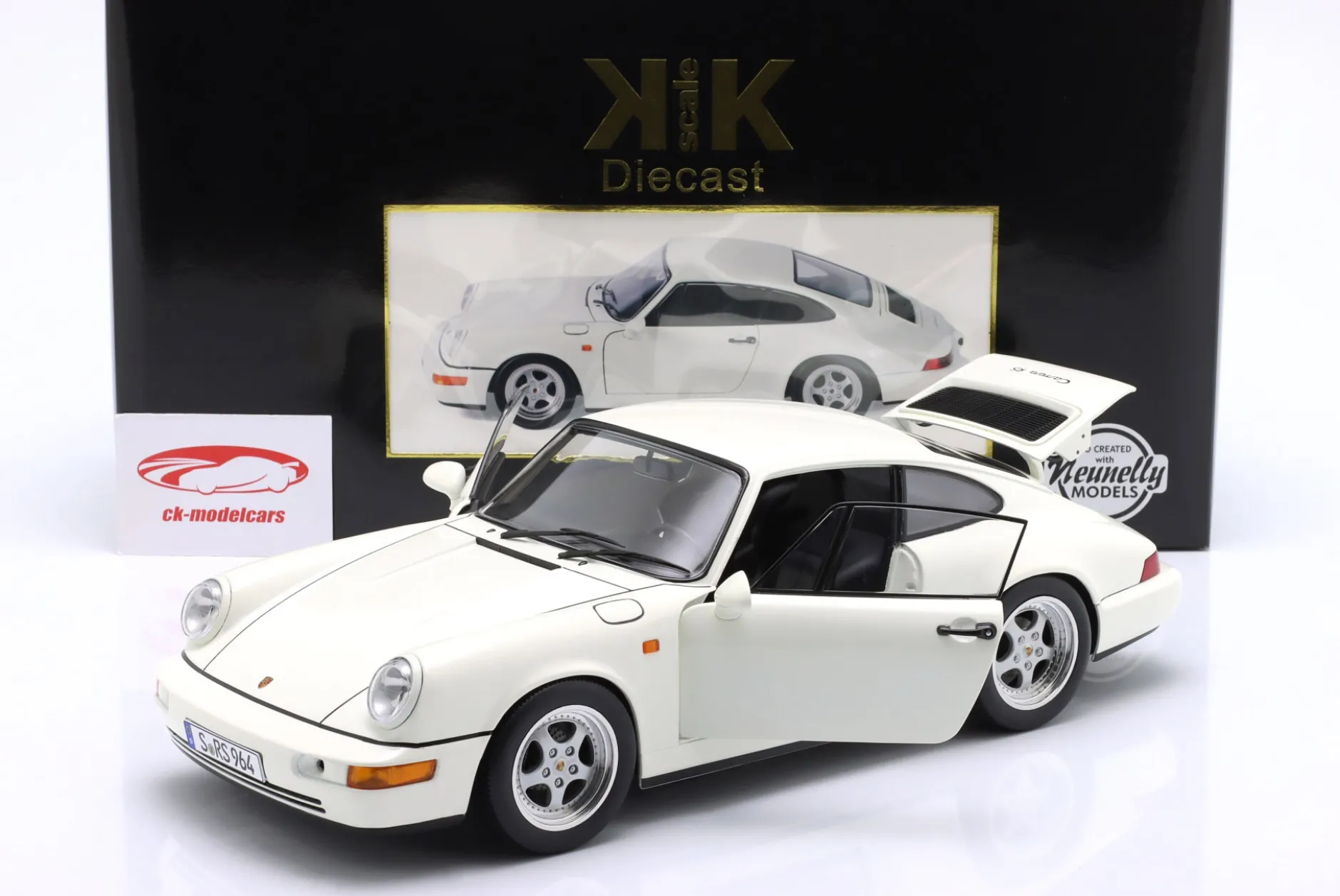 Porsche 911 (964) RS Baujahr 1992 weiß / Speedline Felgen 1:12 KK-Scale