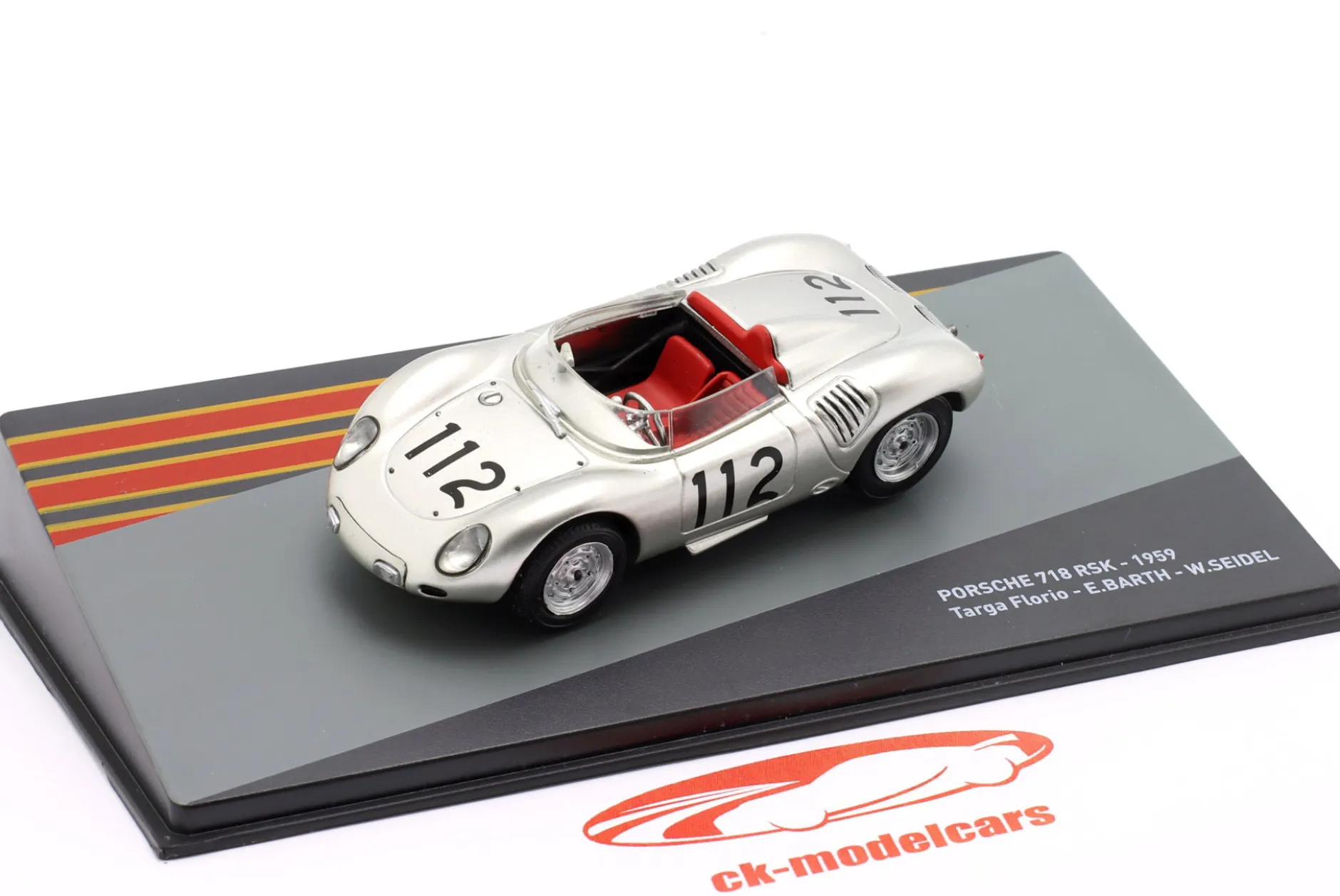 Porsche 718 RSK #112 Sieger Targa Florio 1959 Barth, Seidel 1:43 Altaya
