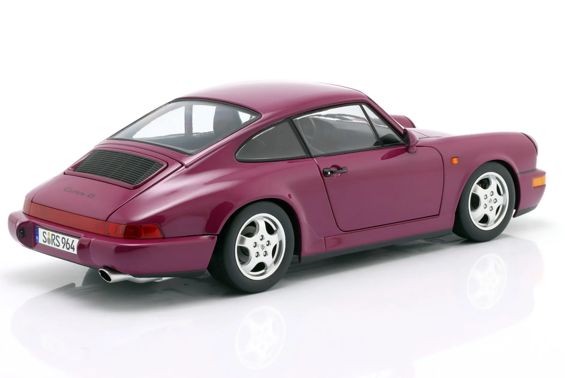 Porsche 911 (964) RS mit Cup Felgen Baujahr 1992 rubinrot 1:12 KK-Scale