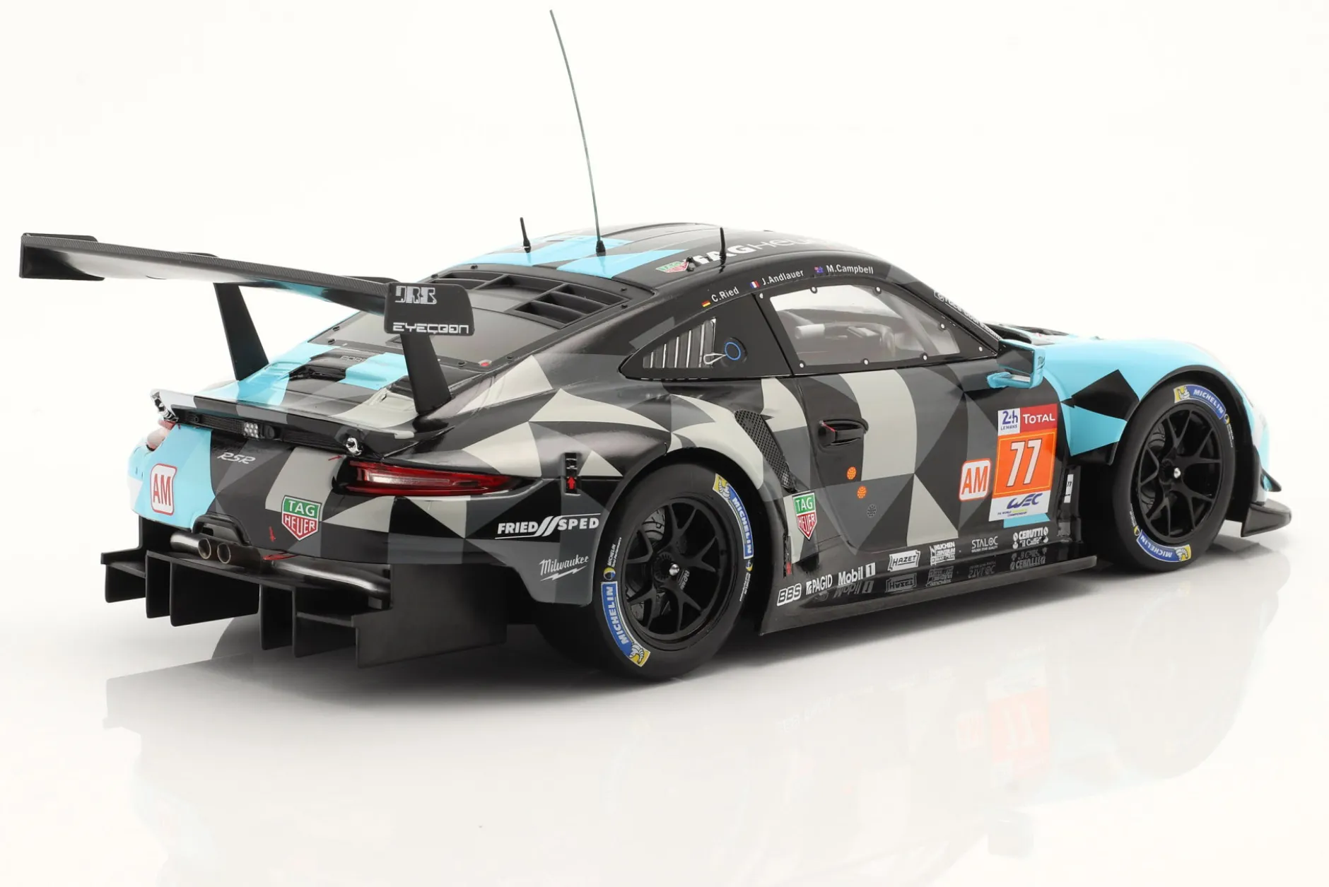 Porsche 911 RSR #77 Dempsey Proton Sieger LMGTE-Am 24h LeMans 2018 1:18 Ixo