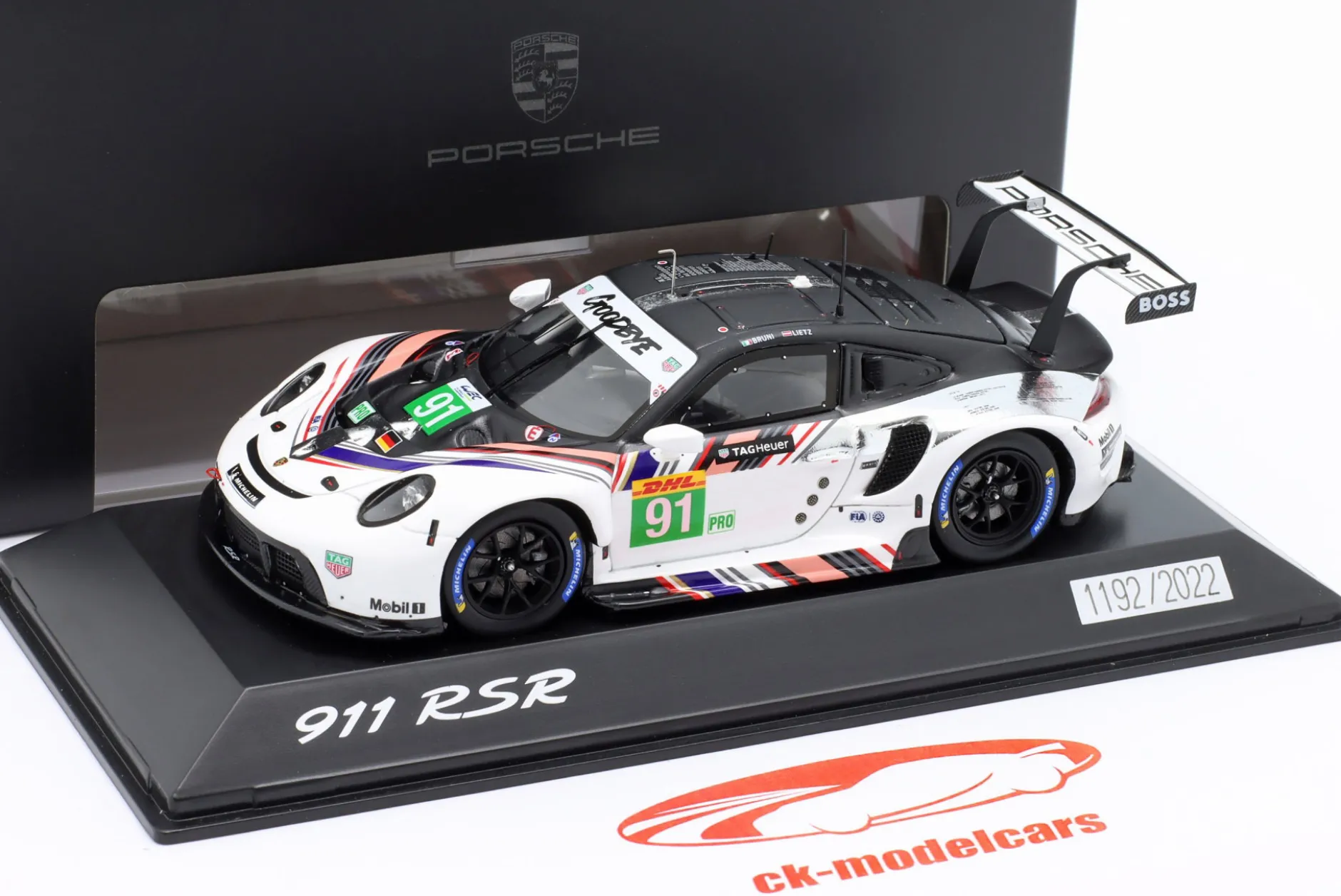 Porsche 911 RSR-19 Goodbye #91 Last Race WEC 2022 Bruni, Lietz 1:43 Spark