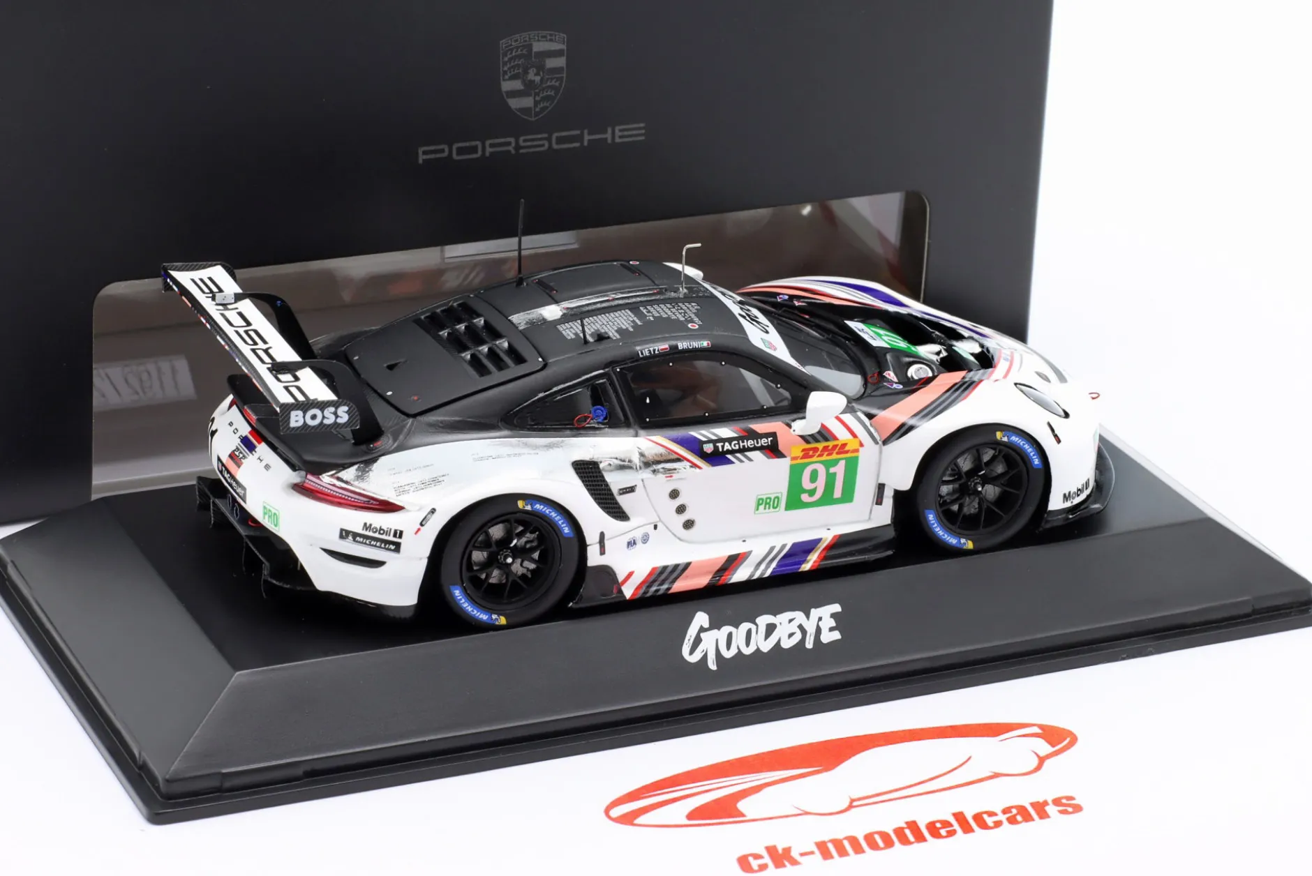 Porsche 911 RSR-19 Goodbye #91 Last Race WEC 2022 Bruni, Lietz 1:43 Spark