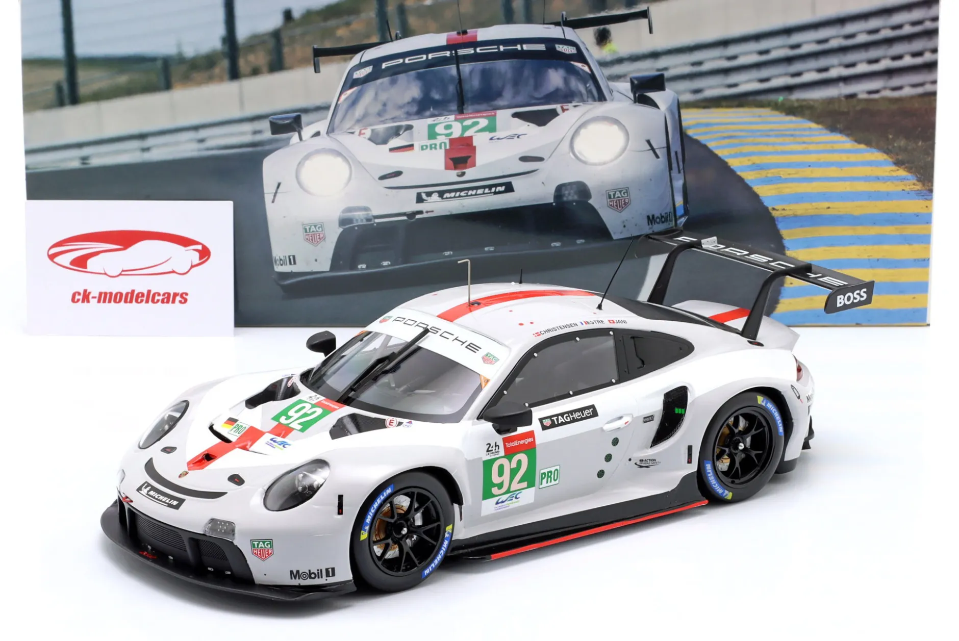 Porsche 911 RSR-19 #92 24h LeMans 2021 Christensen, Estre, Jani 1:18 Ixo