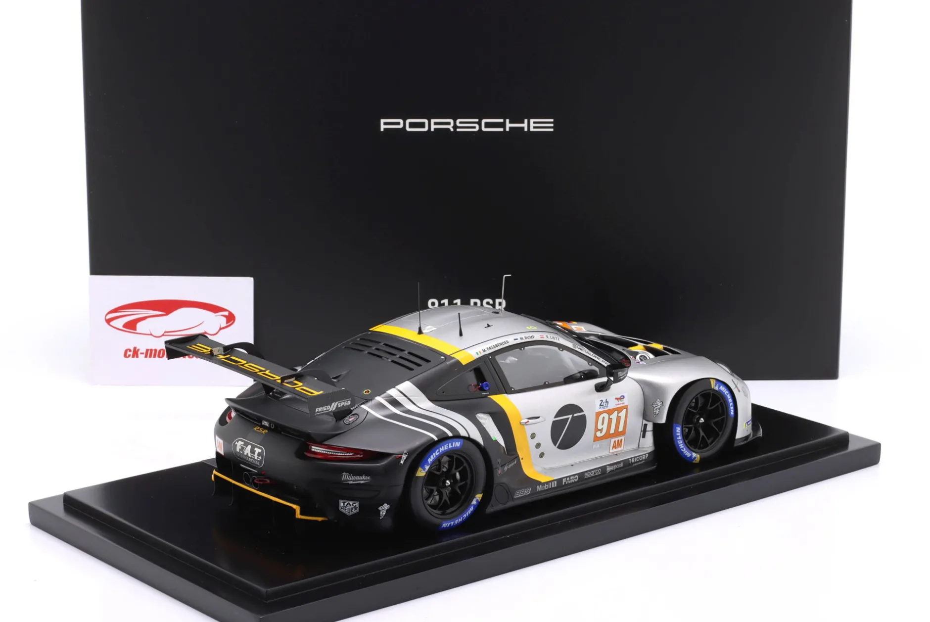 Porsche 911 RSR-19 #911 24h LeMans 2023 Fassbender, Lietz, Rump 1:18 Spark