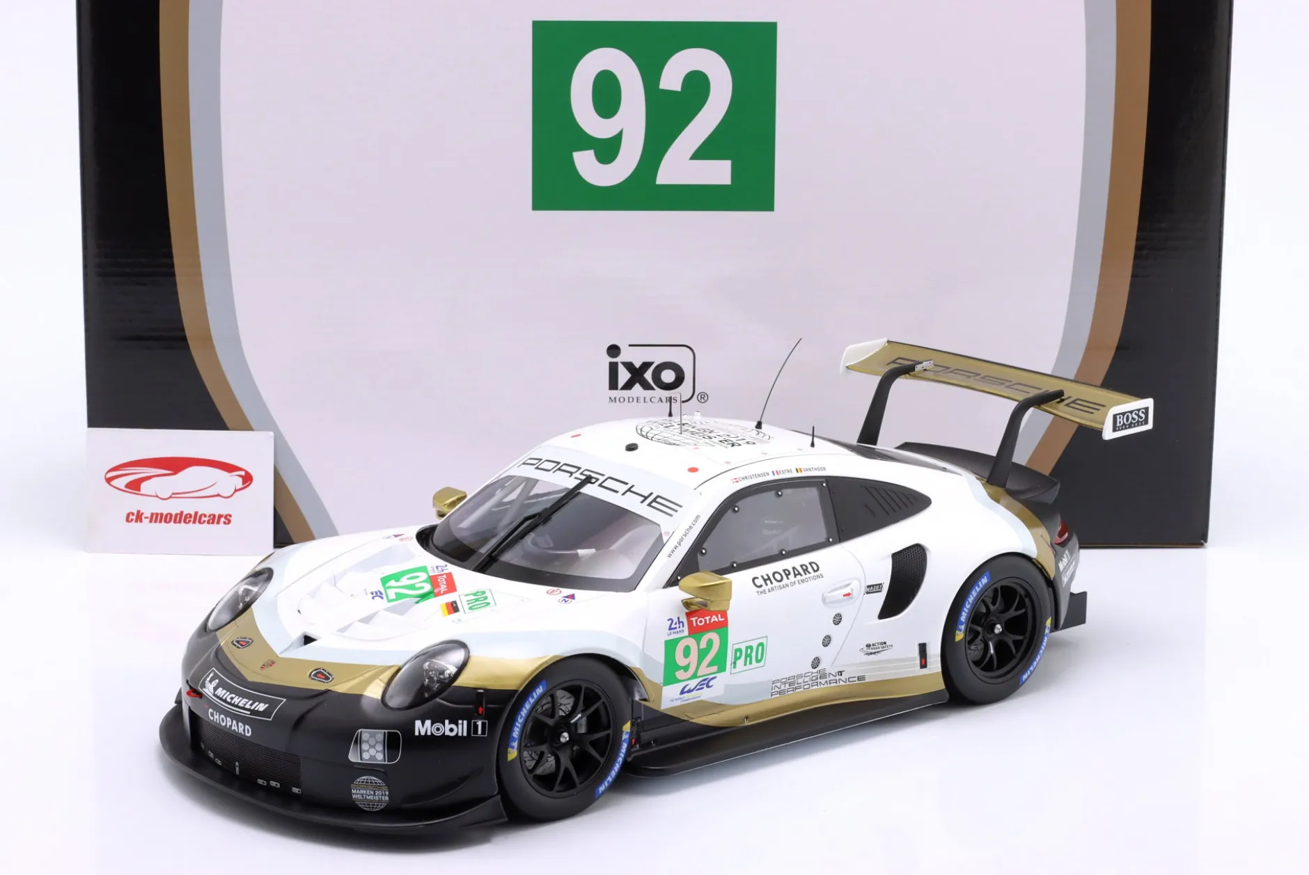 Porsche 911 (991) RSR #92 24h LeMans 2019 Porsche GT Team 1:12 Ixo