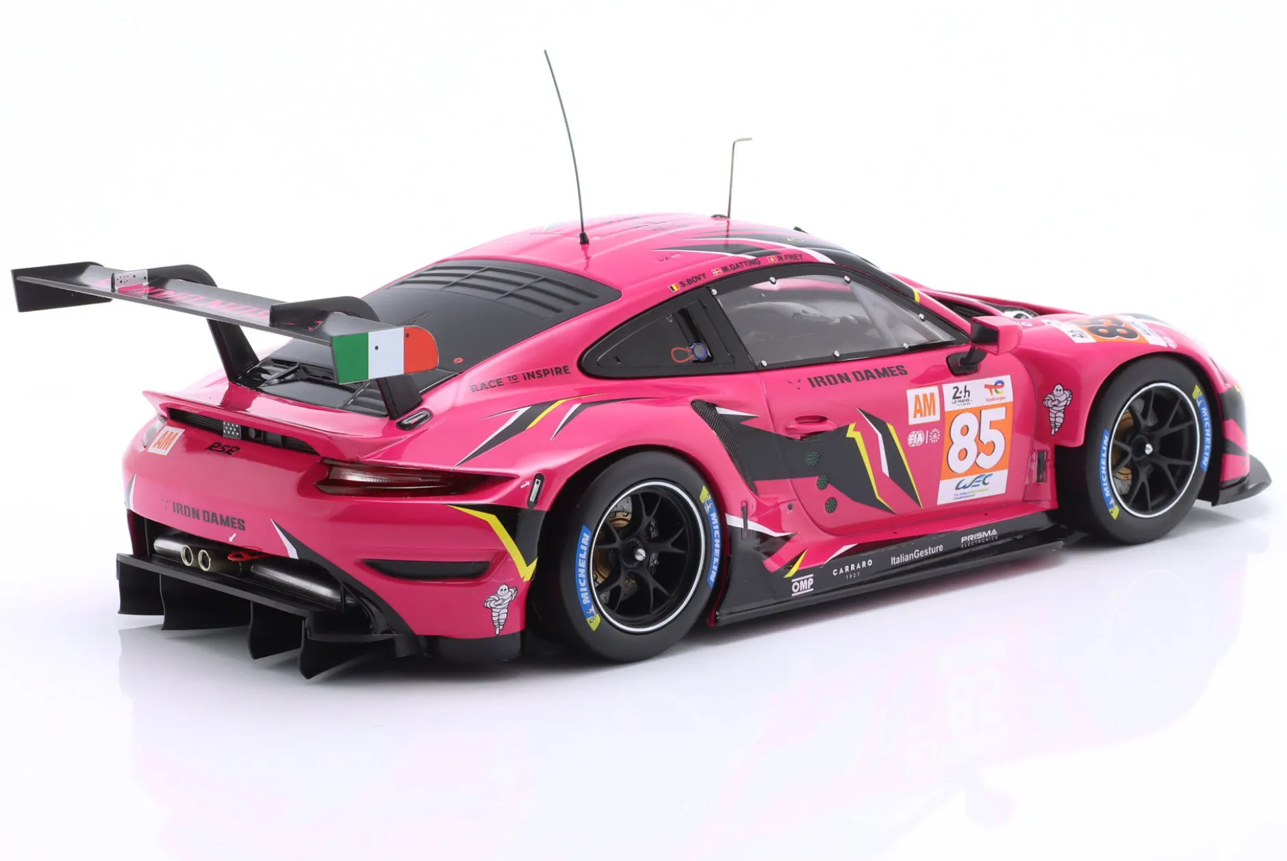 Porsche 911 RSR #85 Iron Dames 24h LeMans 2023 Bovy, Gatting, Frey 1:18 Ixo