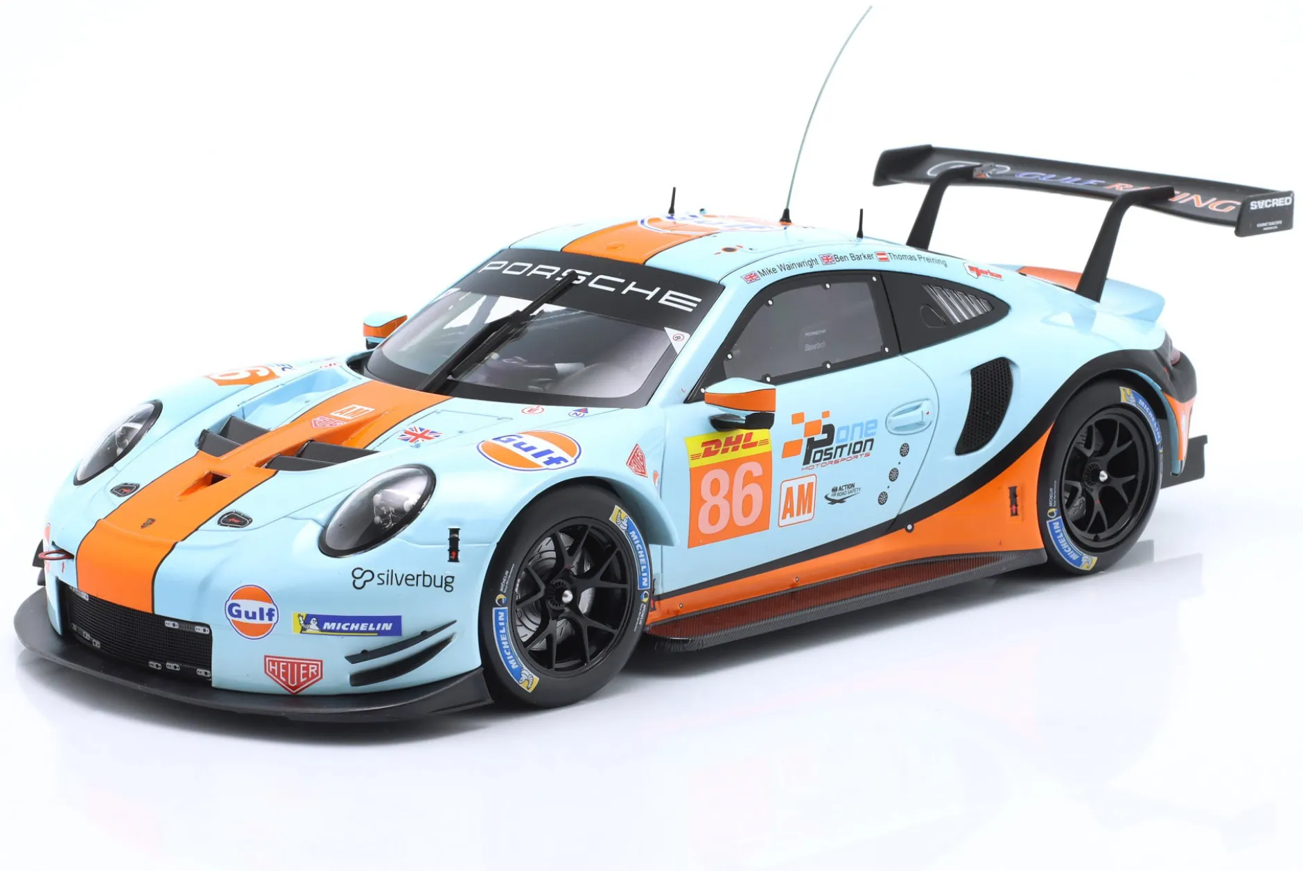 Porsche 911 RSR #86 1000 Meilen Sebring WEC 2019 Gulf Racing 1:18 Ixo