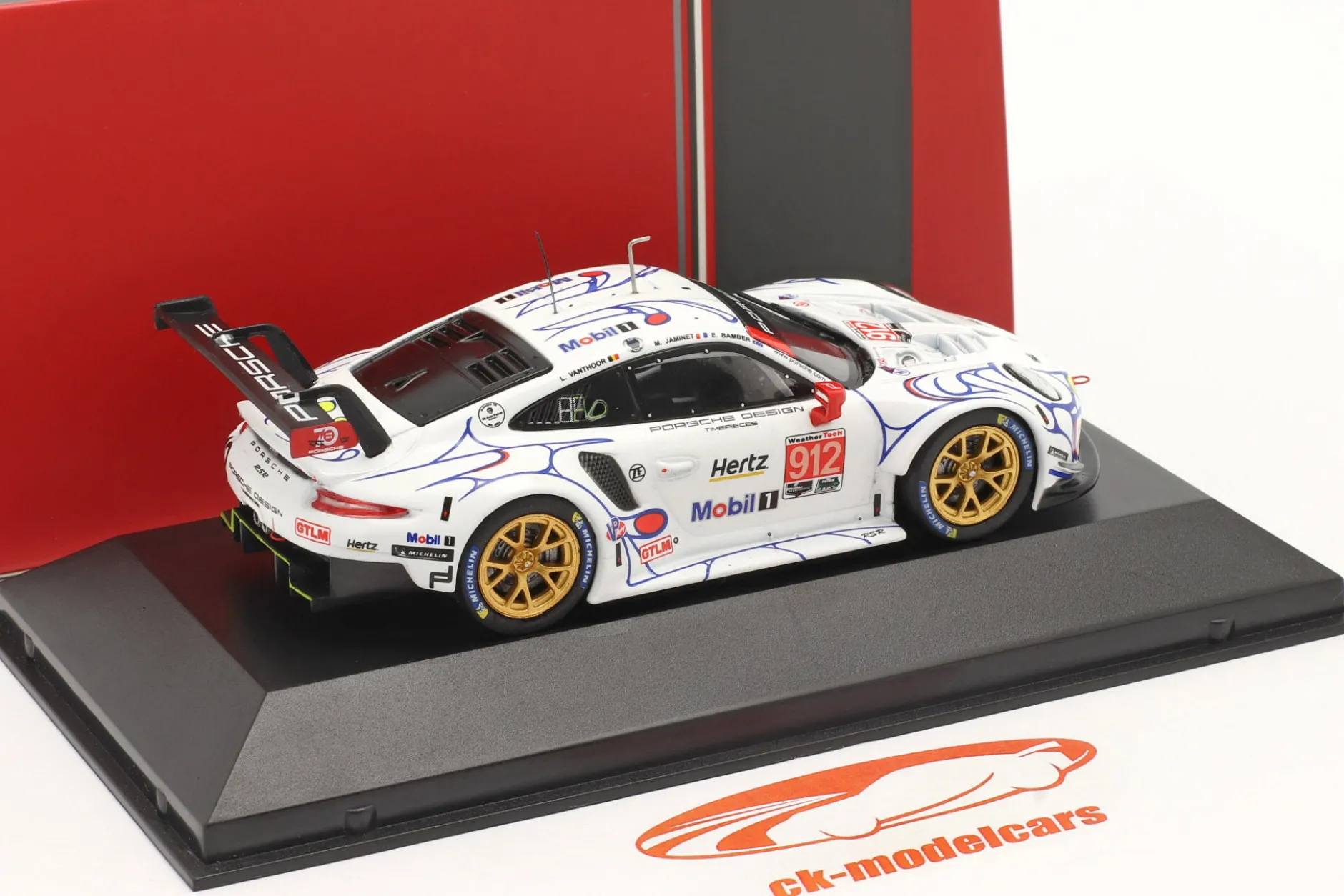 Porsche 911 (991) RSR #912 2nd GTLM-Klasse Petit LeMans 2018 Porsche GT Team 1:43 Ixo