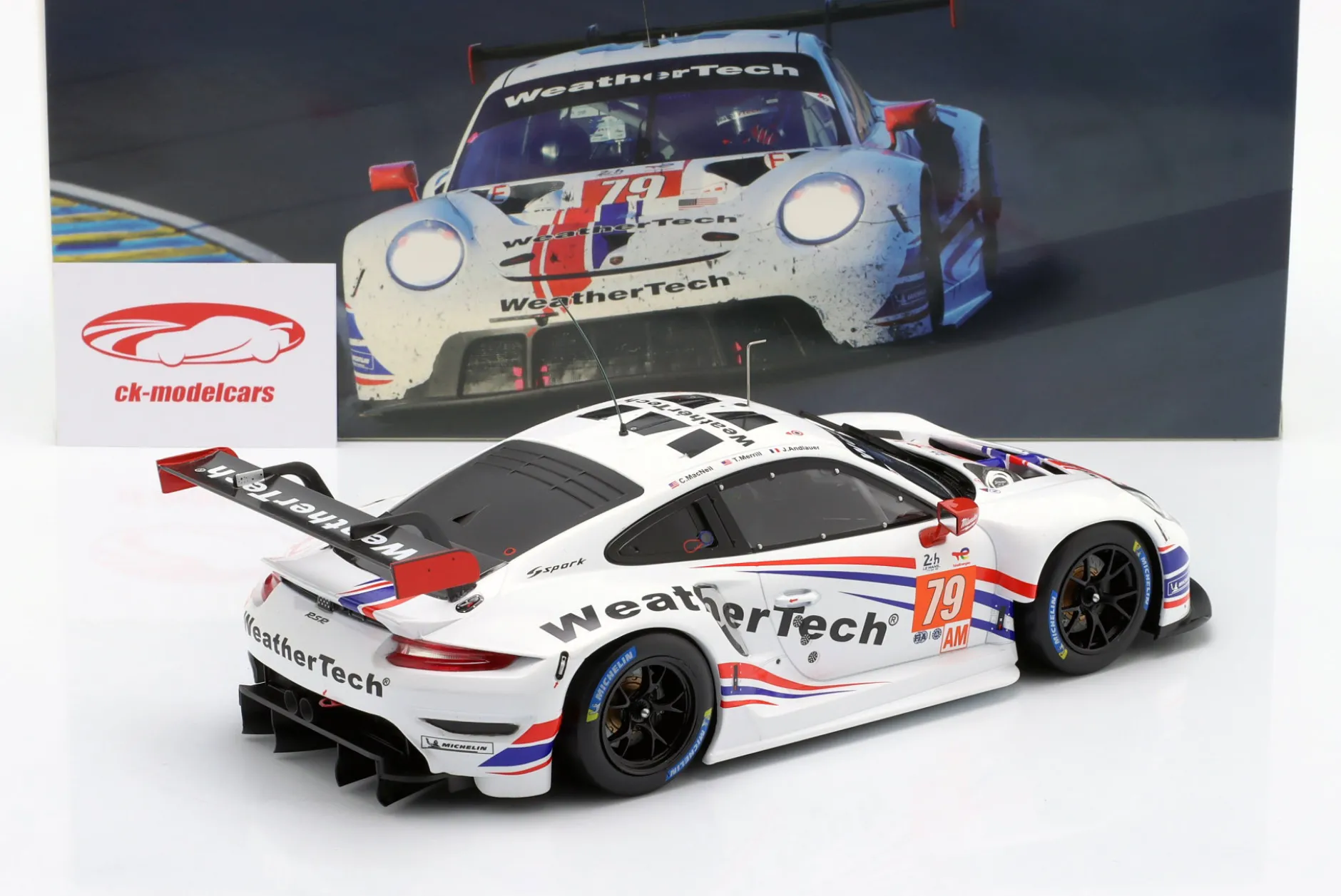 Porsche 911 RSR-19 #79 2nd LMGTE-Am 24h LeMans 2022 WeatherTech Racing 1:18 Ixo