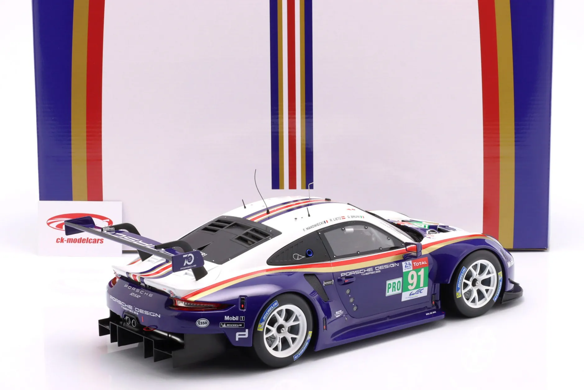 Porsche 911 (991) RSR #91 2nd LMGTE Pro 24h LeMans 2018 1:12 Ixo