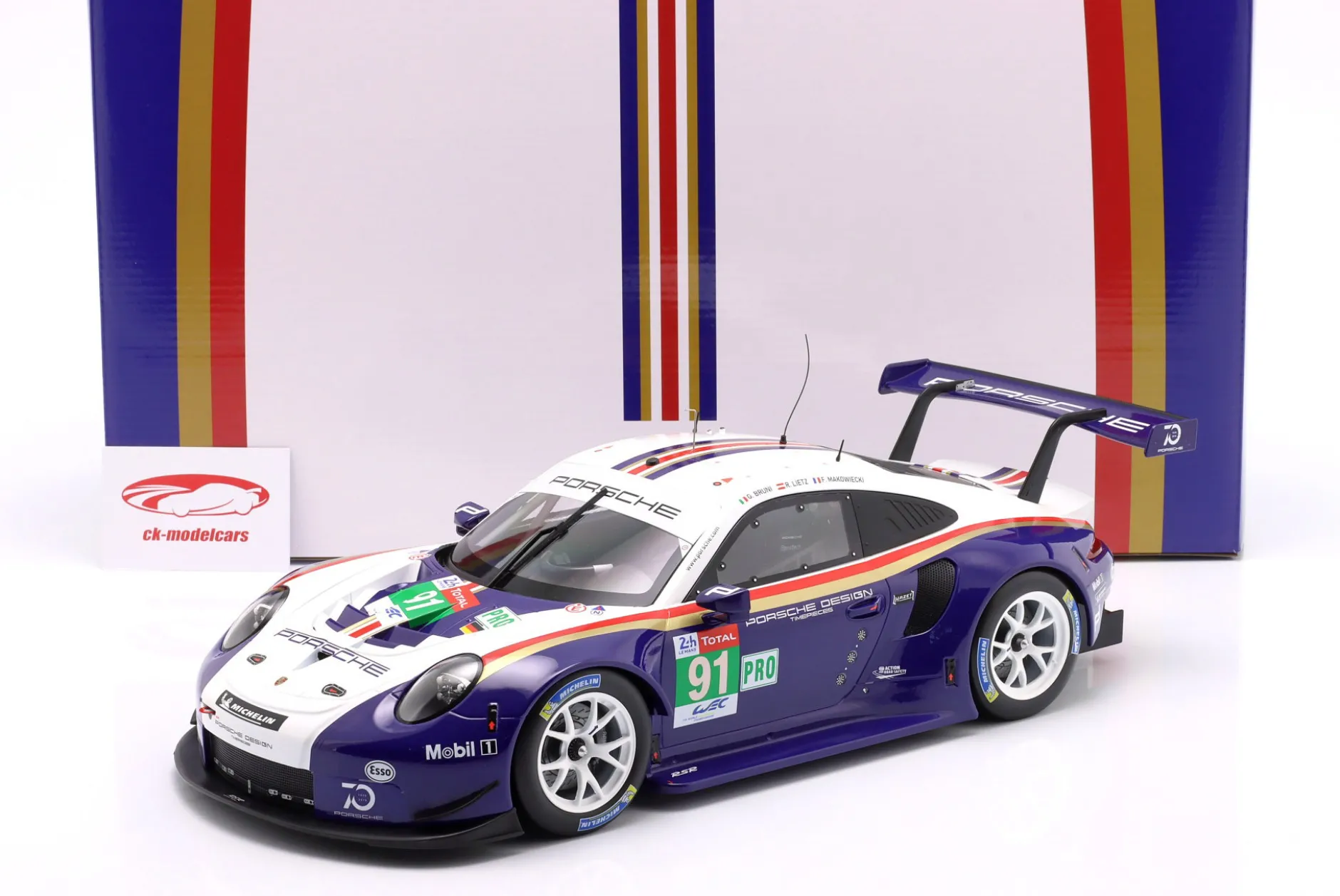 Porsche 911 (991) RSR #91 2nd LMGTE Pro 24h LeMans 2018 1:12 Ixo