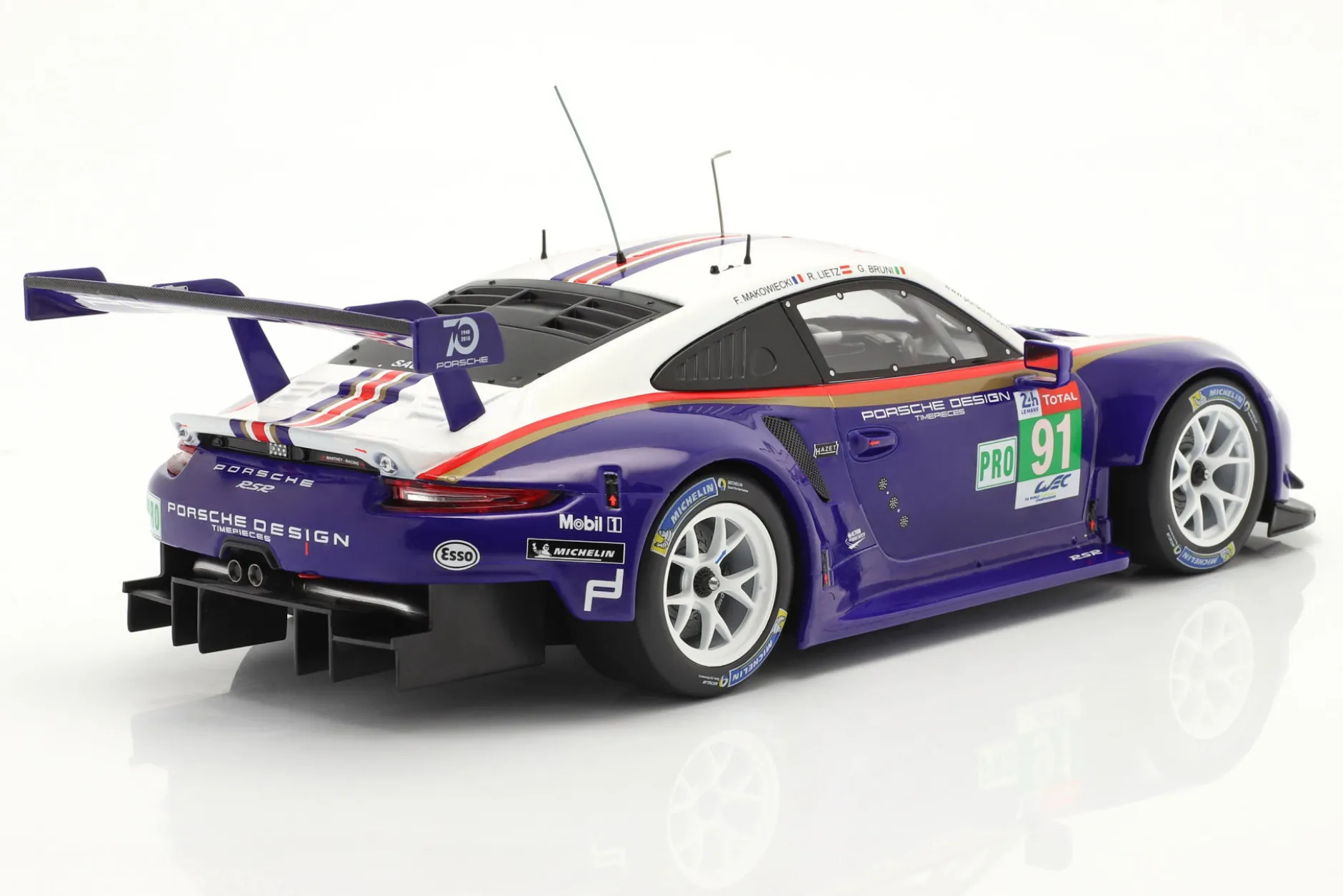 Porsche 911 (991) RSR #91 2nd LMGTE Pro 24h LeMans 2018 1:18 Ixo