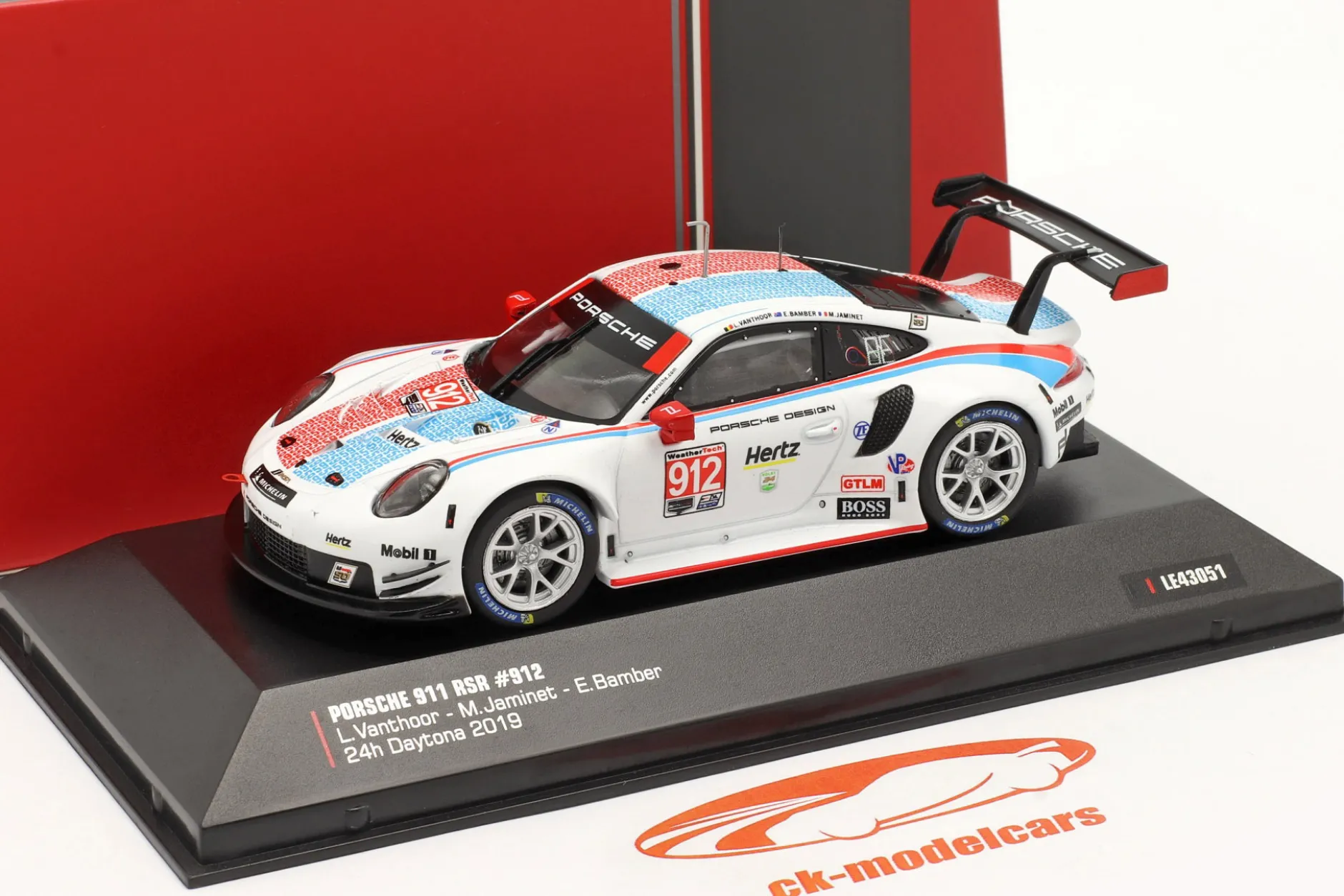 Porsche 911 RSR #912 3rd GTLM-Klasse 24h Daytona 2019 Porsche GT Team 1:43 Ixo