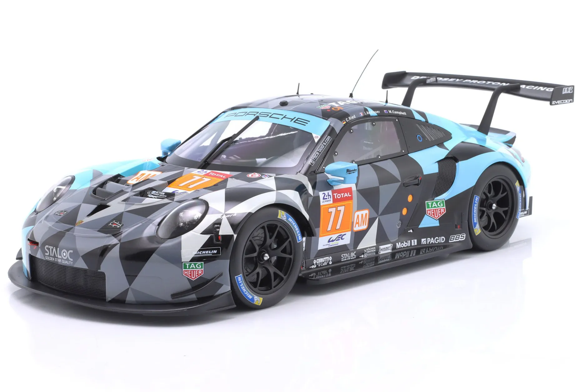 Porsche 911 RSR #77 Sieger LMGTE-Am 24h LeMans 2018 Dempsey-Proton Racing 1:12 Ixo
