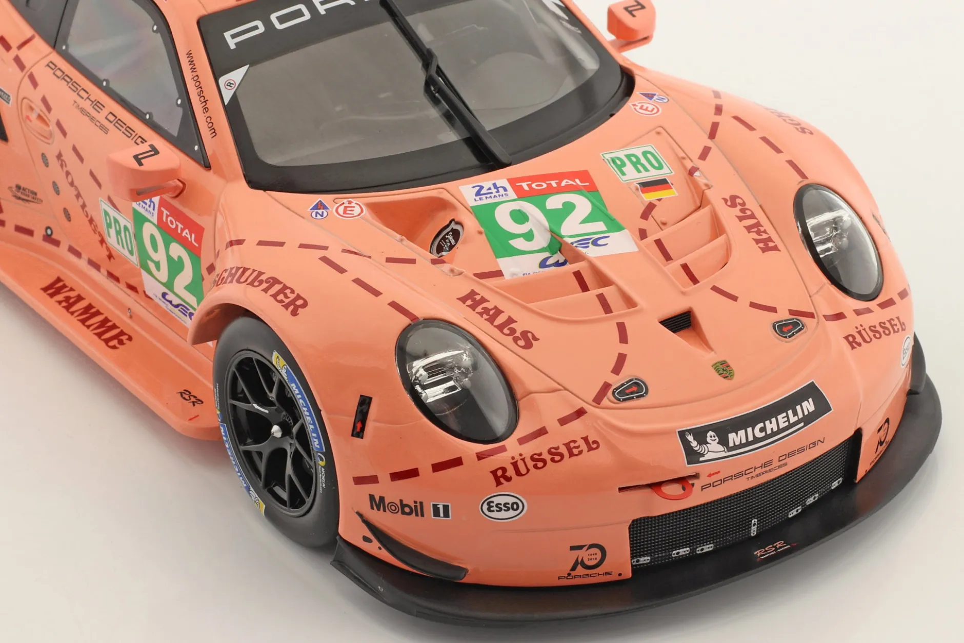 Porsche 911 (991) RSR #92 Sieger LMGTE-Klasse 24h LeMans 2018 Pink Pig 1:18 Ixo