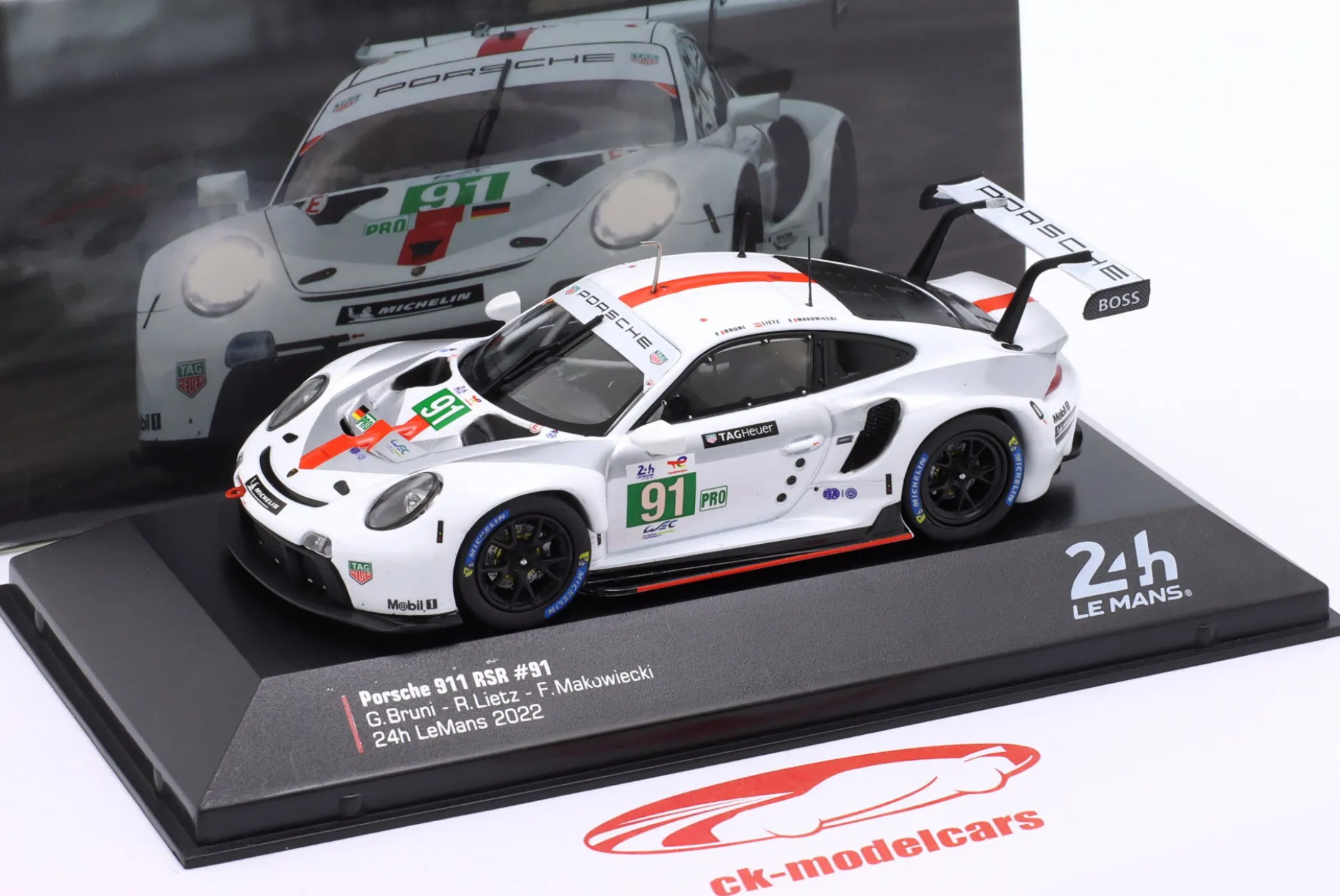 Porsche 911 RSR #91 Sieger LMGTE Pro 24h LeMans 2022 Porsche GT Team 1:43 Ixo