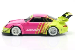 Porsche 911 (993) RWB Rauh-Welt Advan 2024 pink / gelb 1:18 Solido