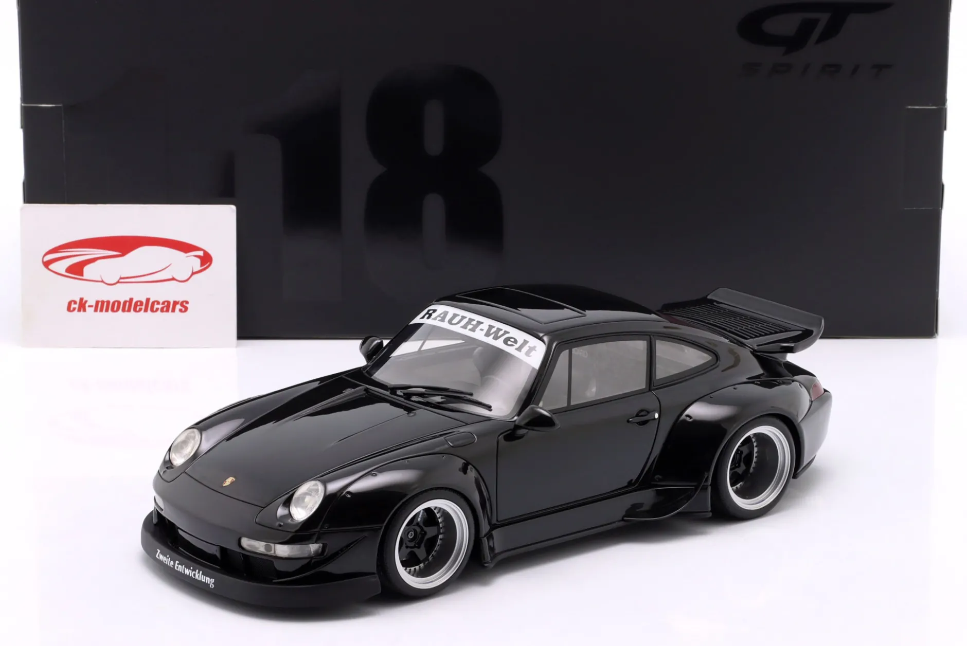 Porsche 911 (993) RWB Rauh-Welt Black Aut 2012 mattschwarz 1:18 GT-Spirit