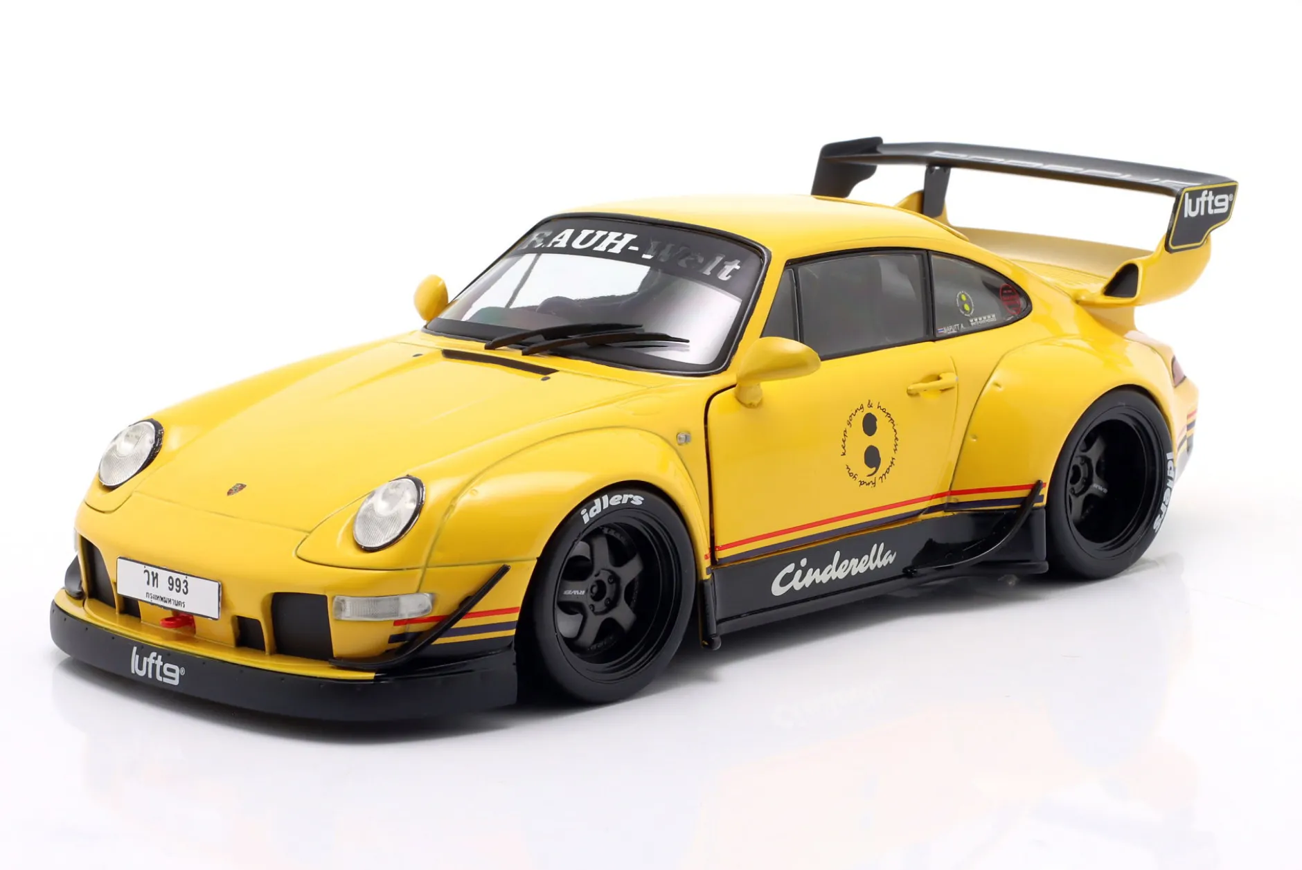 Porsche 911 (993) RWB Rauh-Welt Cinderella 2020 gelb 1:18 Solido