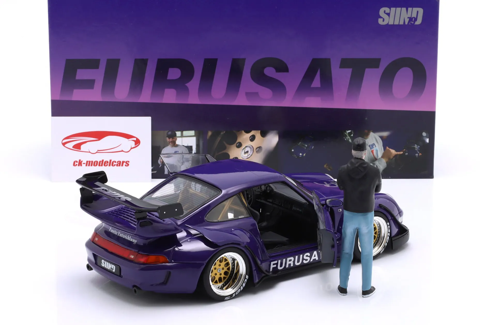 Porsche 911 (993) RWB Rauh-Welt Furusato Sidney Hoffmann Signature Edition mit Figur 1:18 WERK83