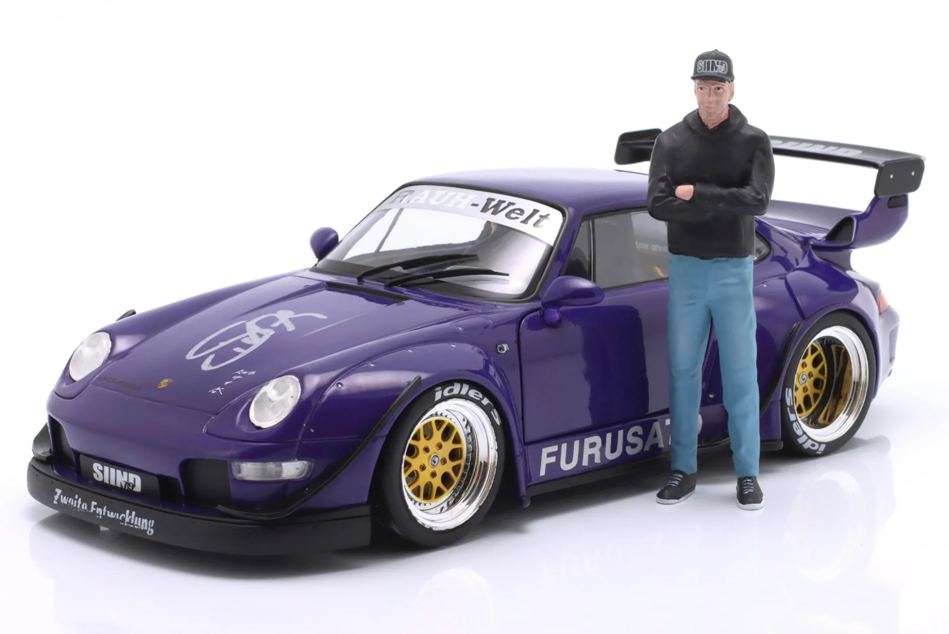 Porsche 911 (993) RWB Rauh-Welt Furusato Sidney Hoffmann Signature Edition mit Figur 1:18 WERK83