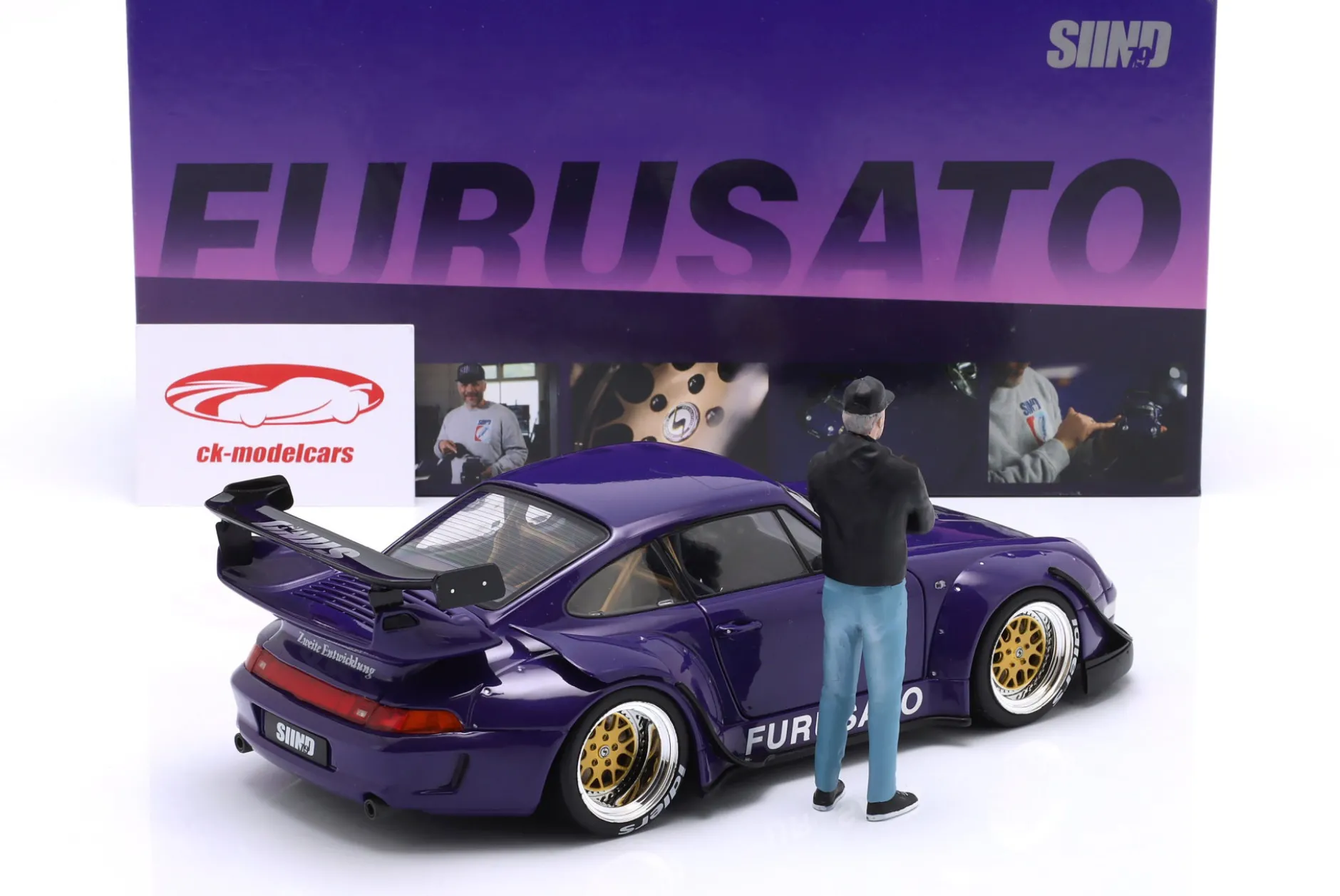 Porsche 911 (993) RWB Rauh-Welt Furusato Sidney Hoffmann Signature Edition mit Figur 1:18 WERK83
