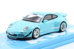 Porsche 911 (997) RWB Rauh-Welt Lomianki hellblau 1:64 Tarmac Works