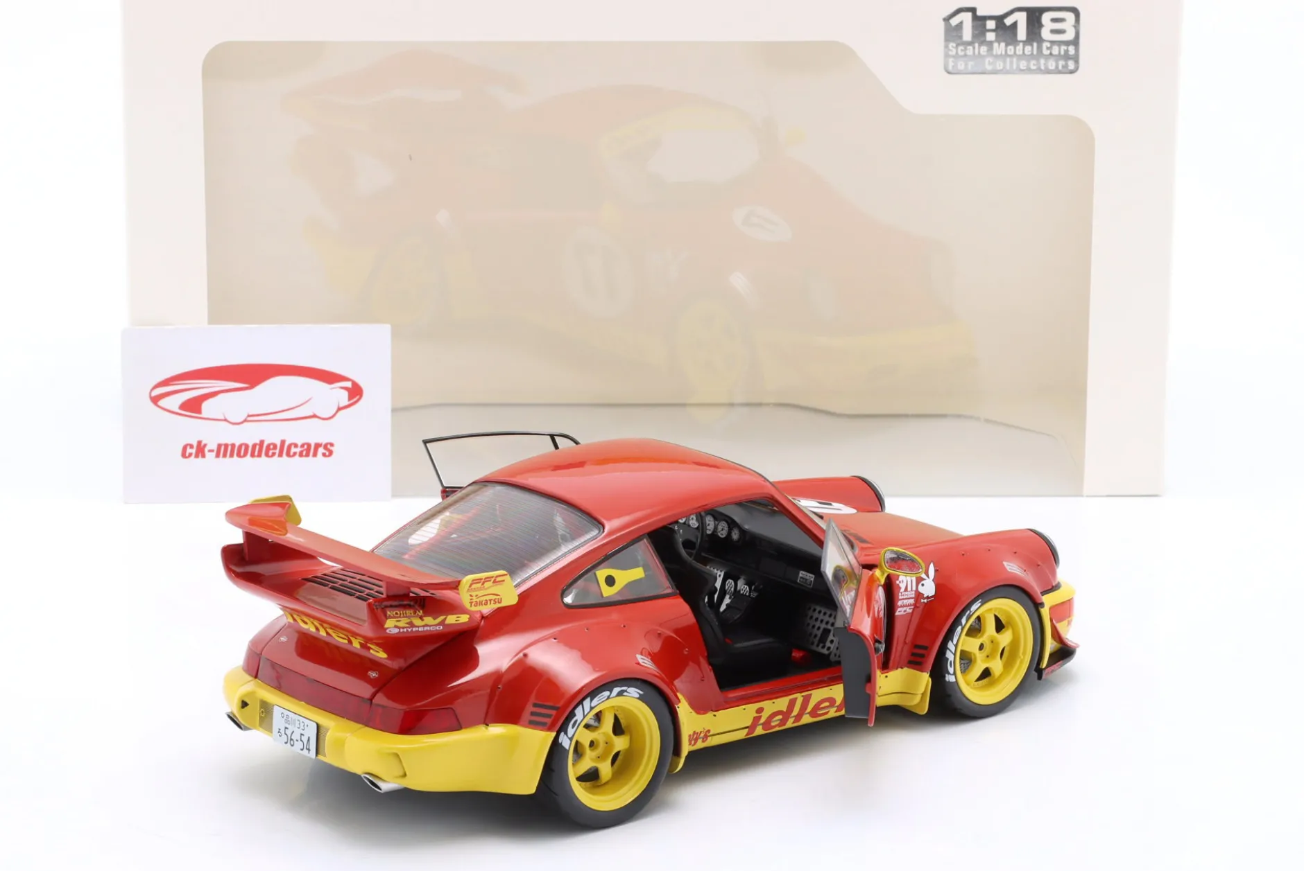 Porsche 911 (964) RWB Rauh-Welt Maty's Idlers 2016 rot / gelb 1:18 Solido