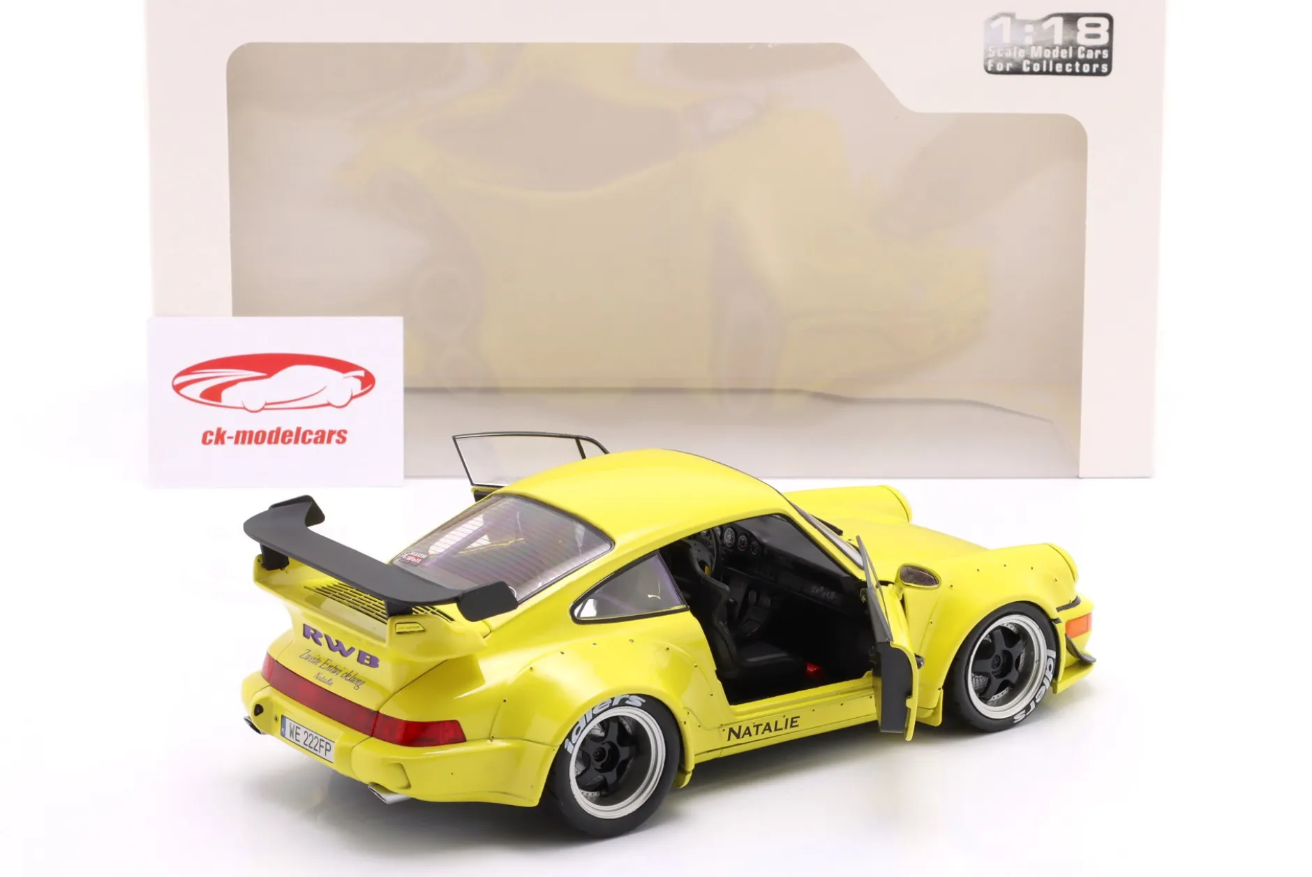 Porsche 911 (964) RWB Rauh-Welt Natalie 2023 gelb 1:18 Solido