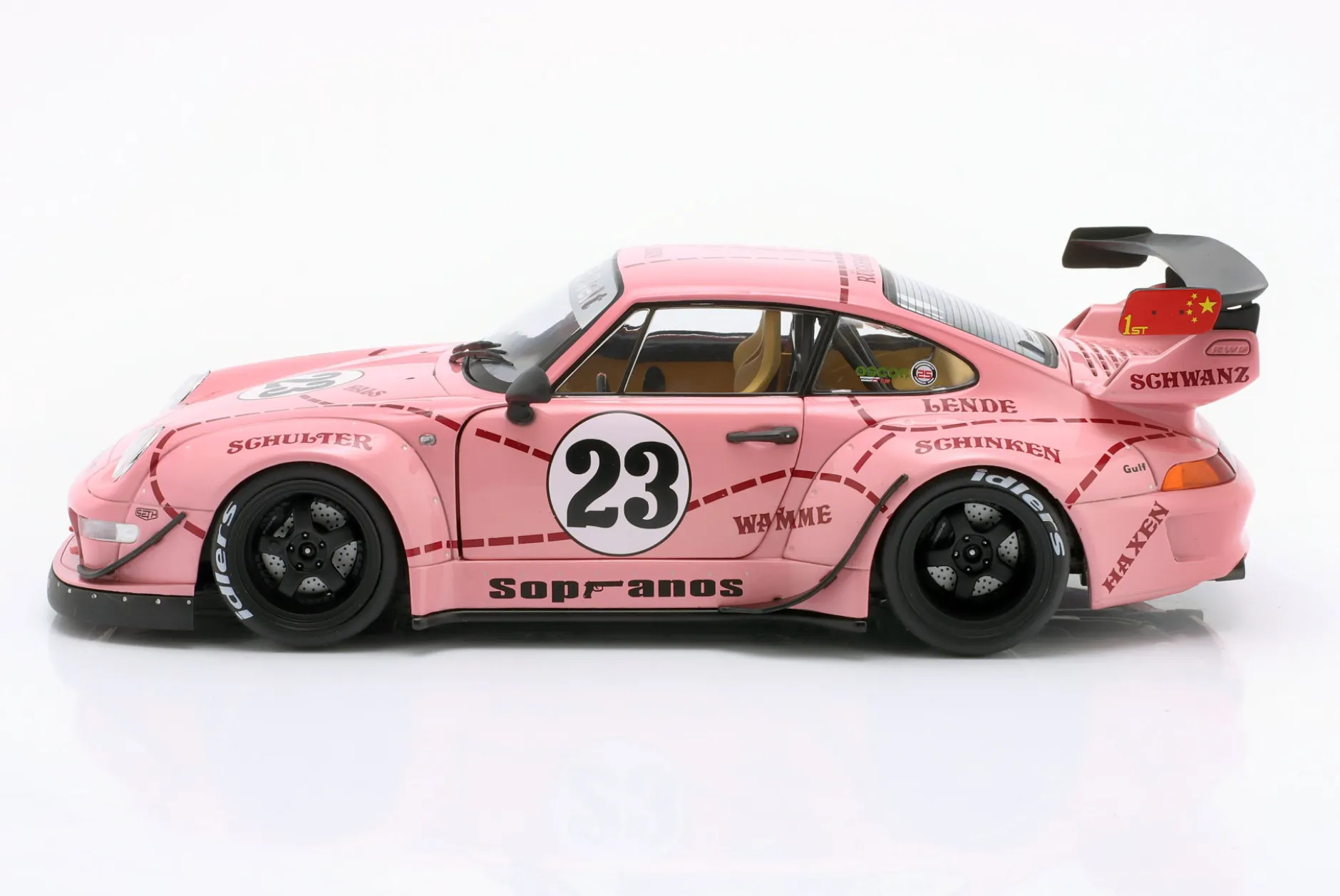 Porsche 911 (993) RWB Rauh-Welt Sopranos Pink Pig 2020 rosa 1:18 Solido
